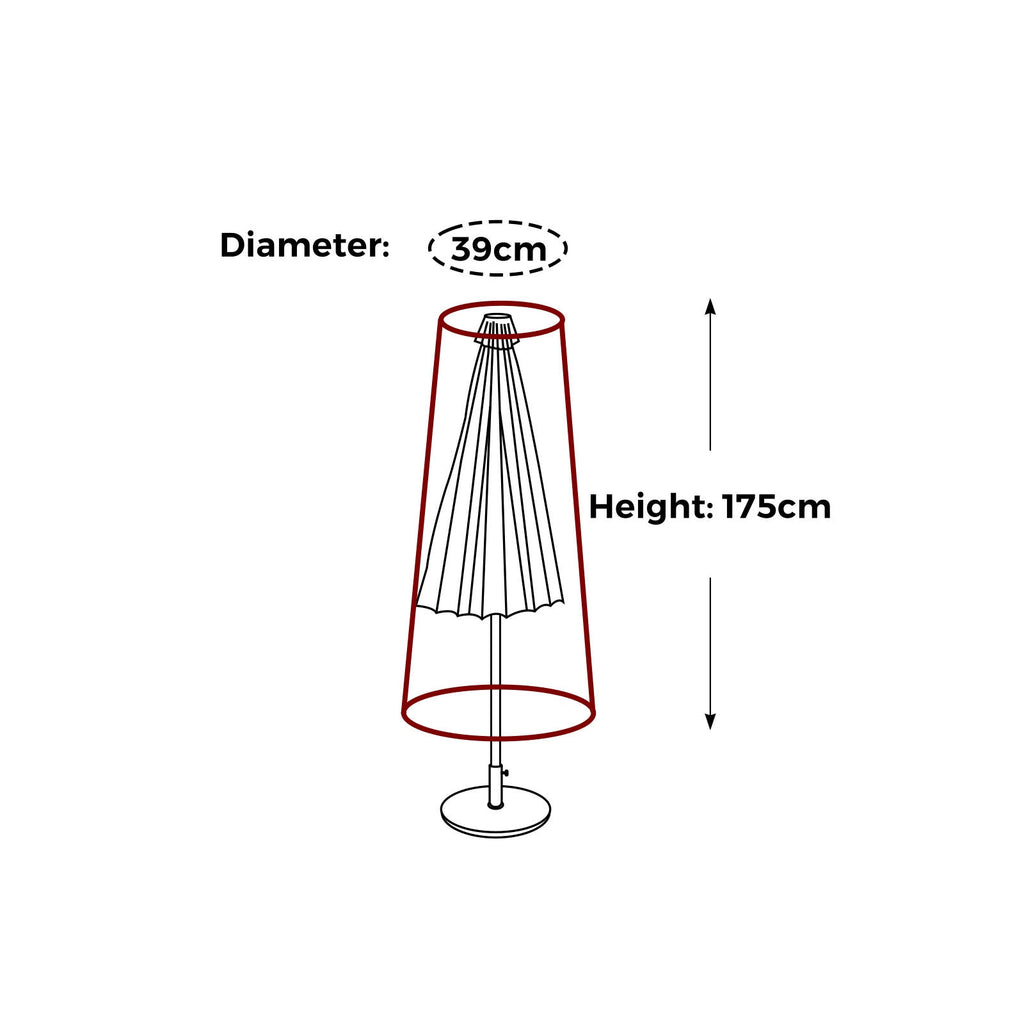 Mojo 39cm Ultimate Outdoor Furniture Cover Market Umbrella