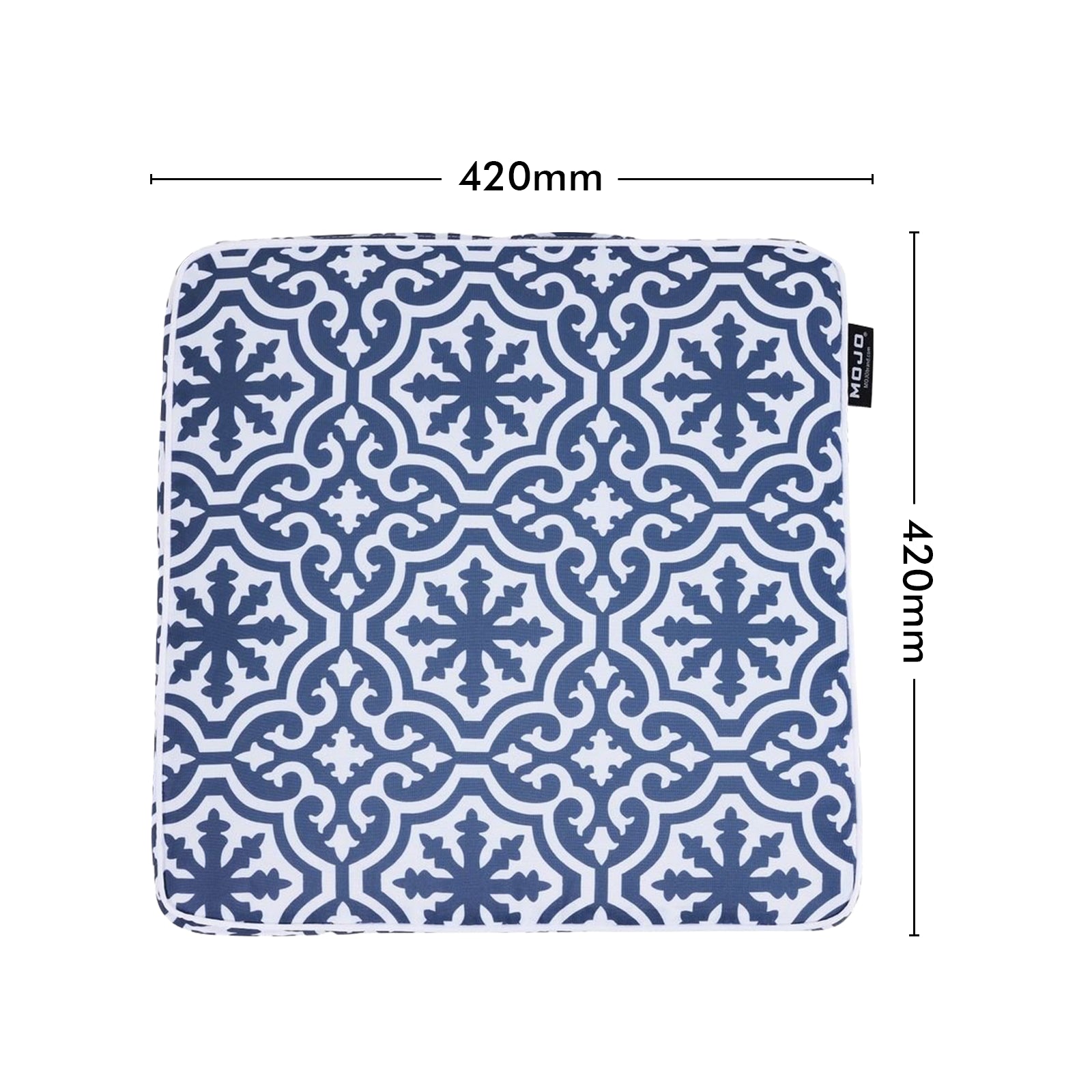 Mojo 42cm Blue & White Marrakesh Square Cushion