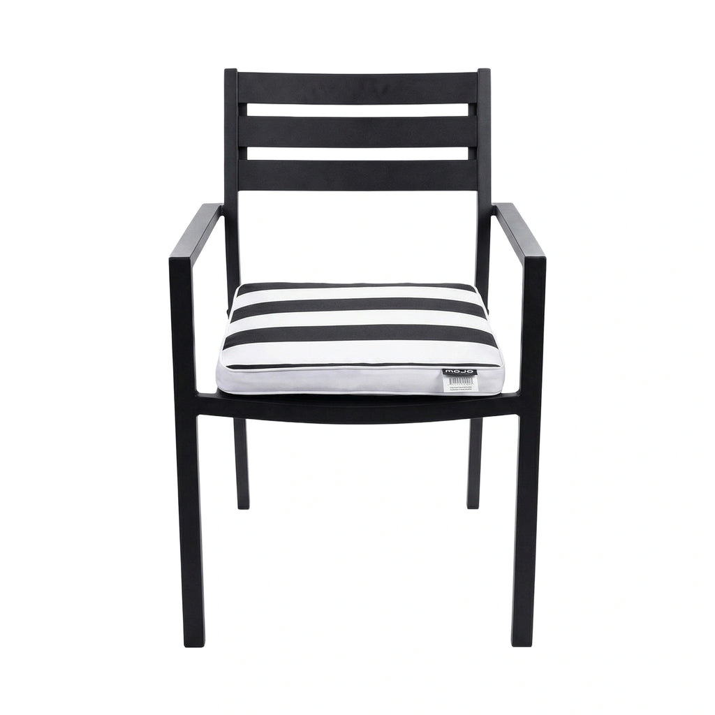 Mojo 42cm Blue & White Outdoor St Tropez Square Chair Cushion