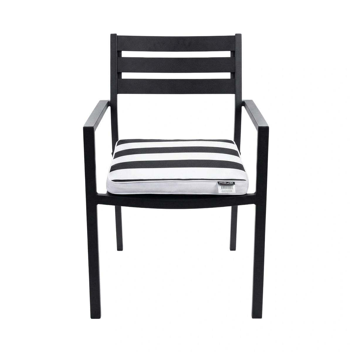 Mojo MJOC0127 St Tropez Outdoor Square Chair Cushion – weather-resistant patterned seat pad for outdoor garden chairs
