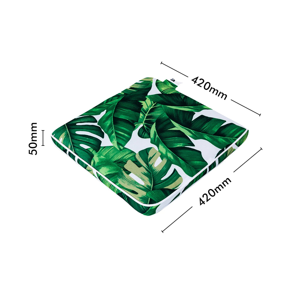 Mojo 42cm Green & White Foliage Design Outdoor Square Cushion