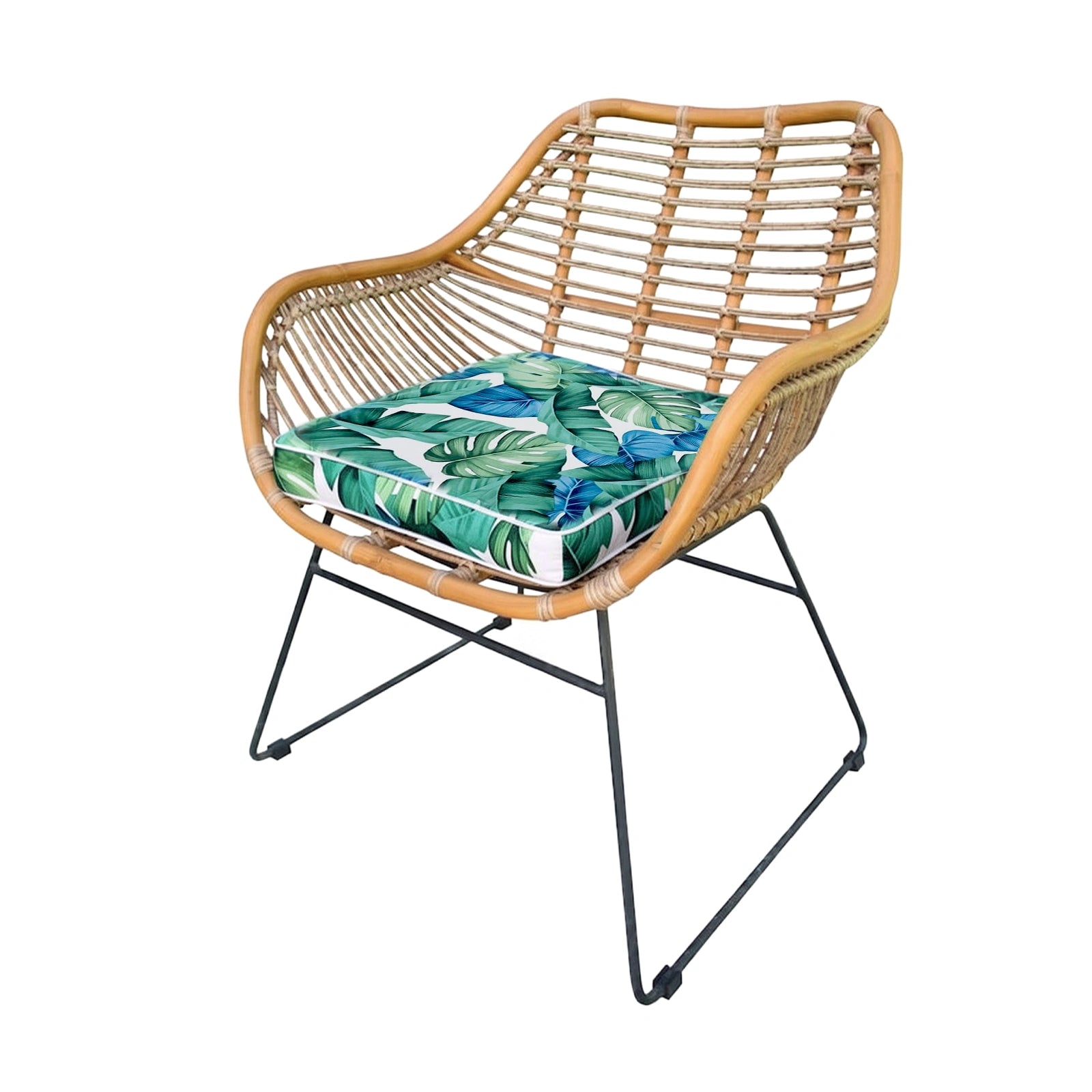 Mojo 42cm Multi/Assorted Outdoor Leaf Square Chair Cushion