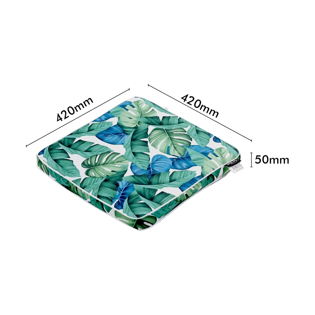 Mojo 42cm Multi/Assorted Outdoor Leaf Square Chair Cushion