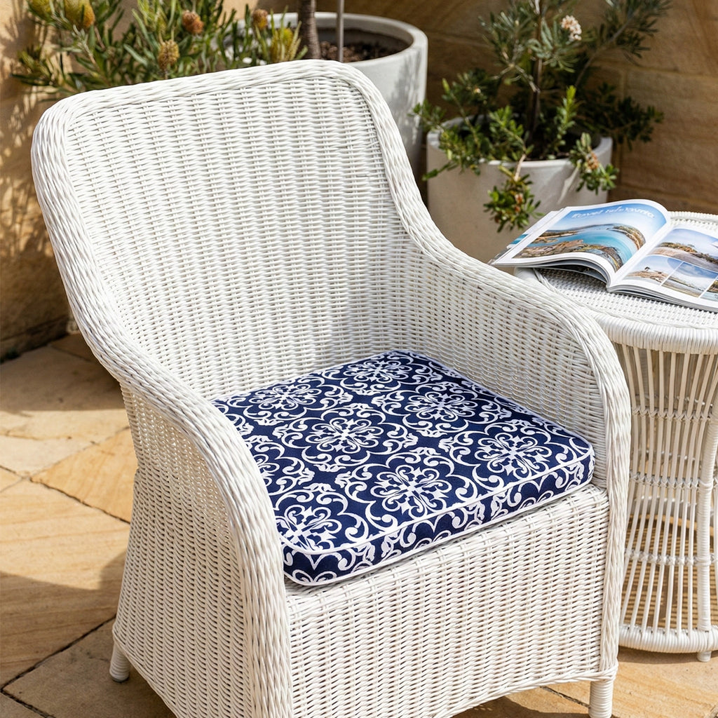 Mojo 42cm Navy Moroccan Square Cushion