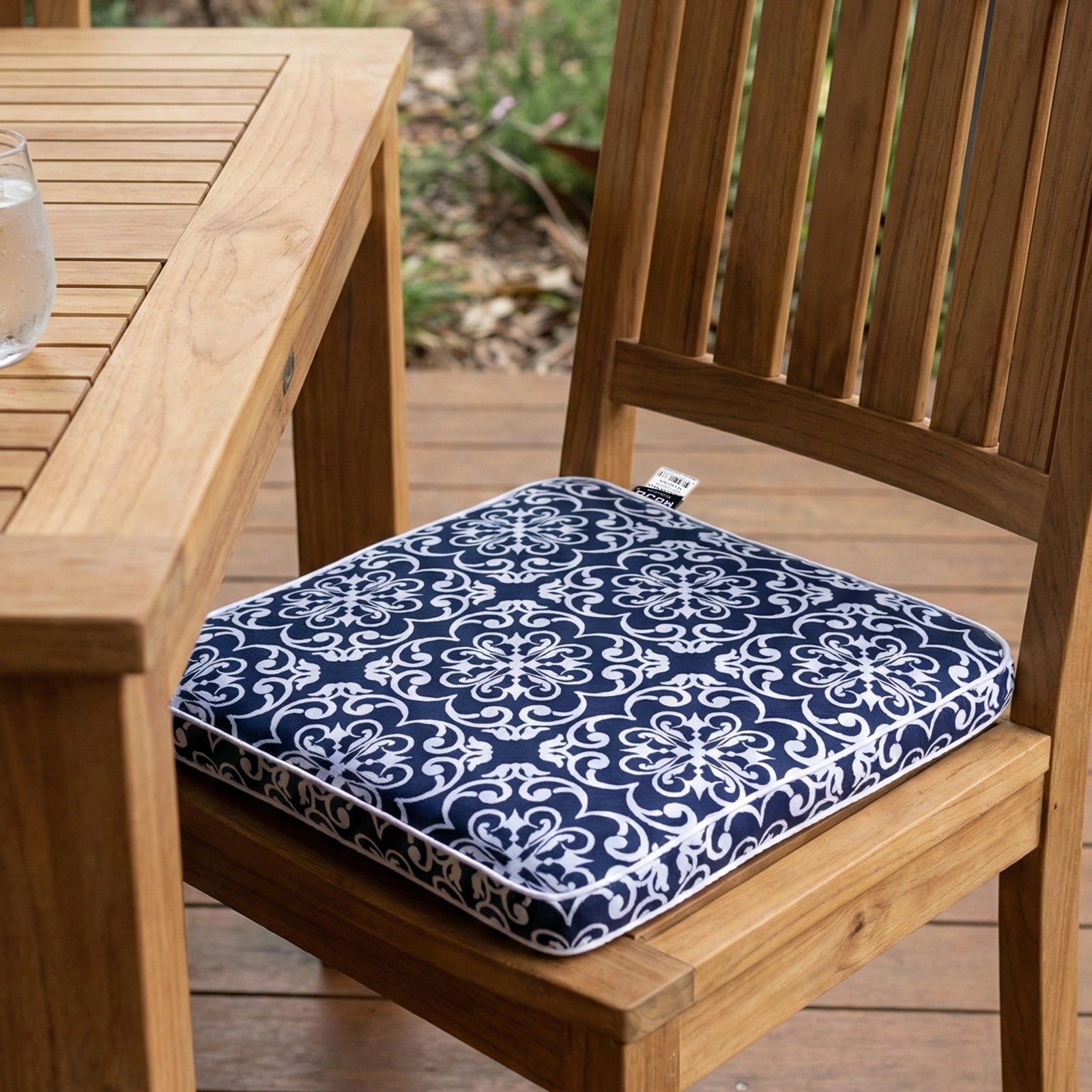Mojo 42cm Navy Moroccan Square Cushion