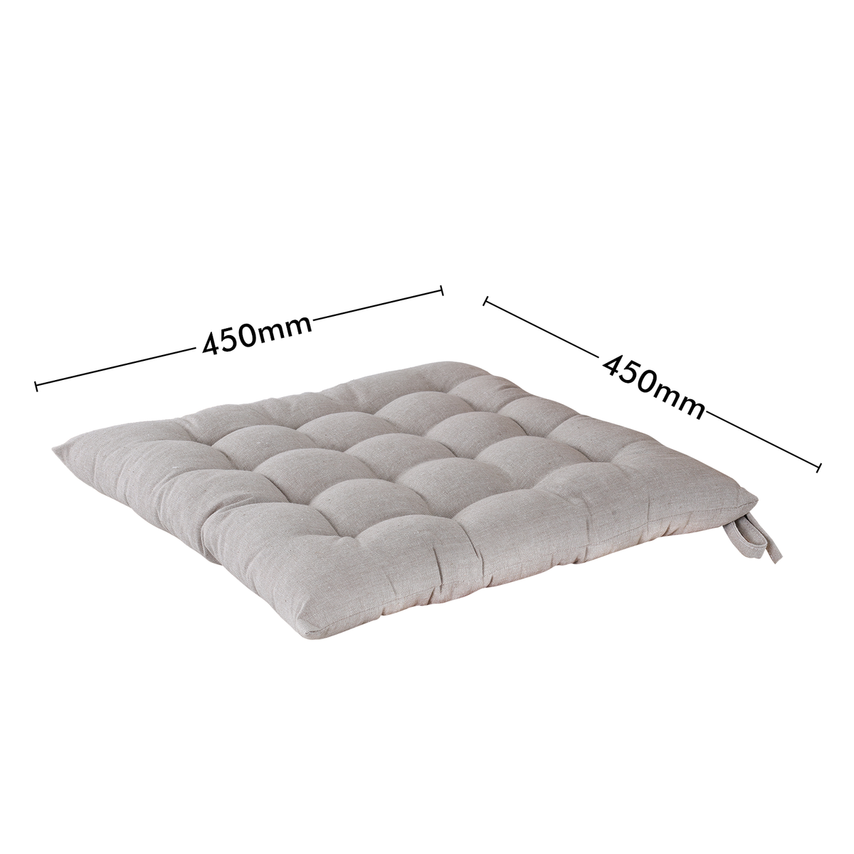 Mojo MJOC0353 44cm Latte Sachin Outdoor Chair Cushion – warm latte textured weather-resistant seat pad for outdoor dining chairs