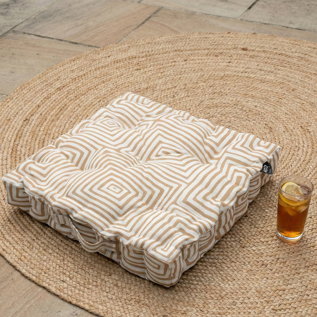 Mojo 45cm Beige Warlu Outdoor Floor Cushion
