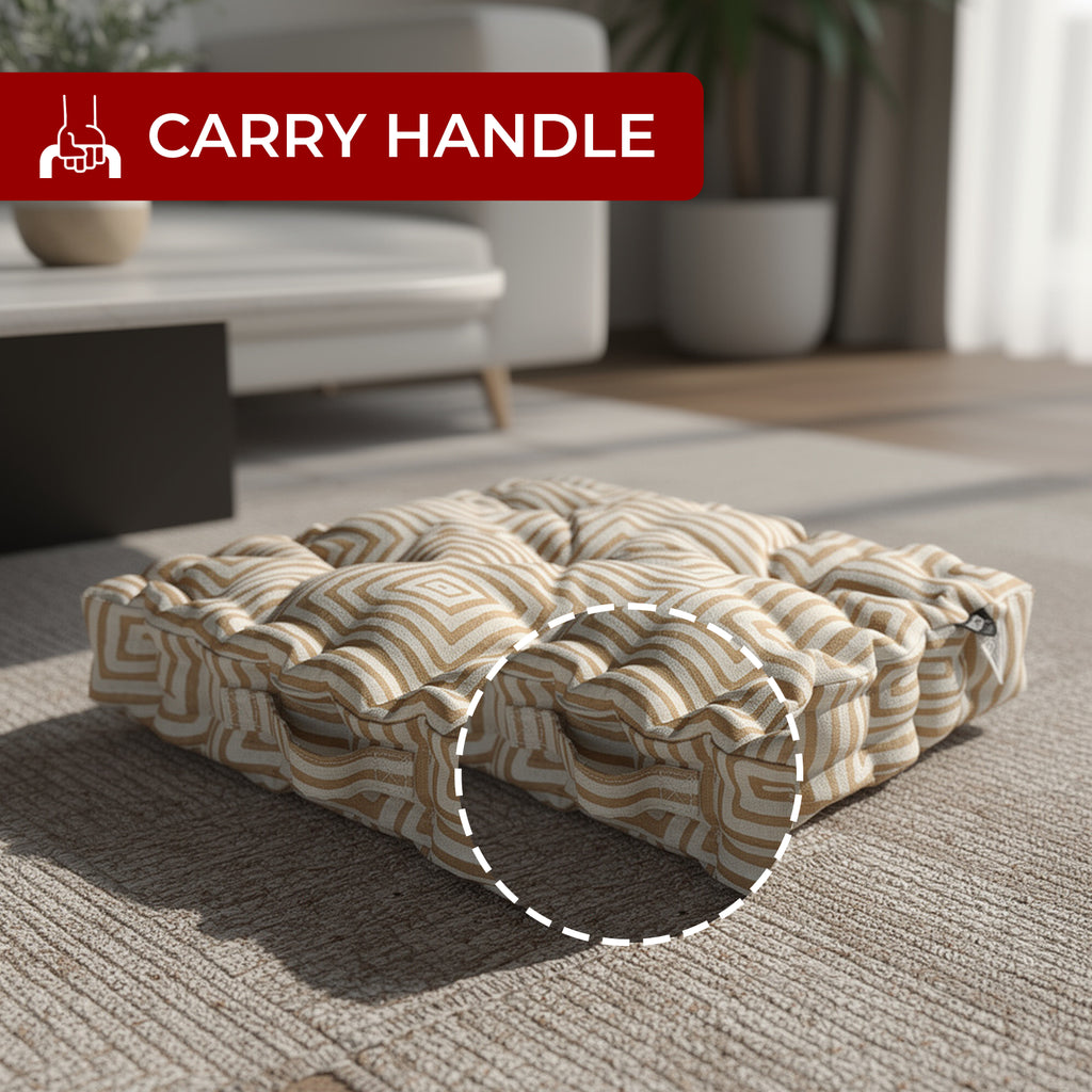 Mojo 45cm Beige Warlu Outdoor Floor Cushion