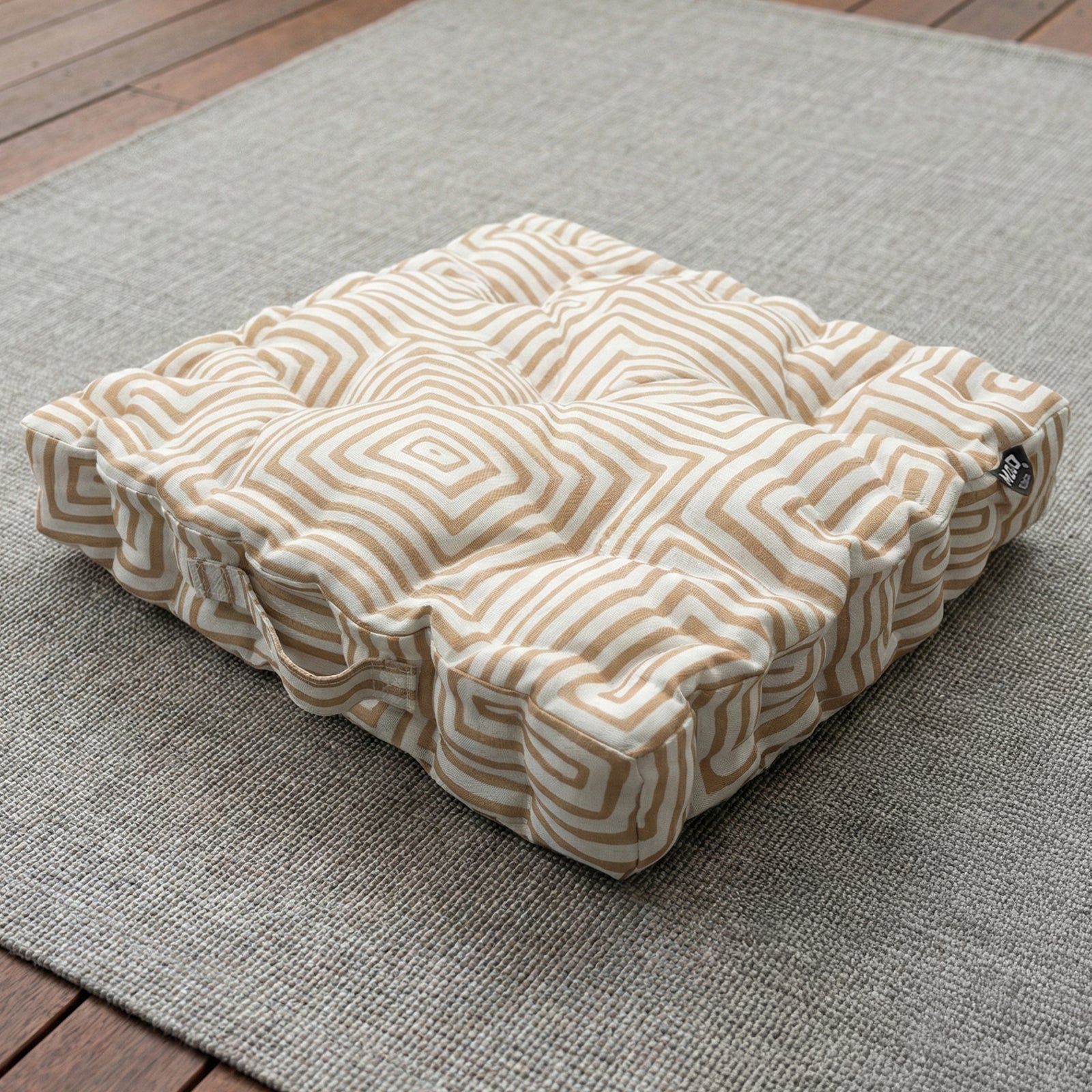 Mojo 45cm Beige Warlu Outdoor Floor Cushion