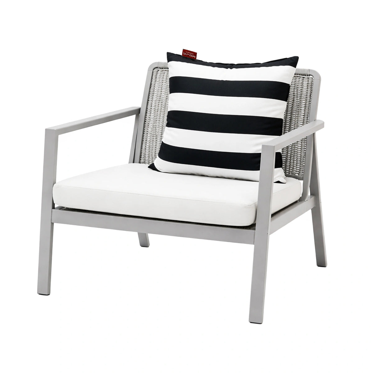 Mojo MJOC0081 45cm Striped Outdoor Cushion Cover – classic stripe pattern cushion cover for outdoor and patio furniture