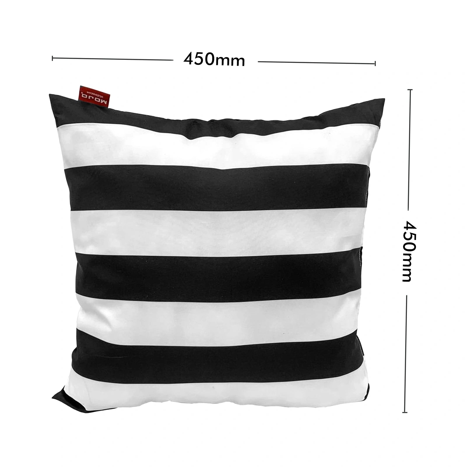 Mojo 45cm Black & White Striped Cushion Cover