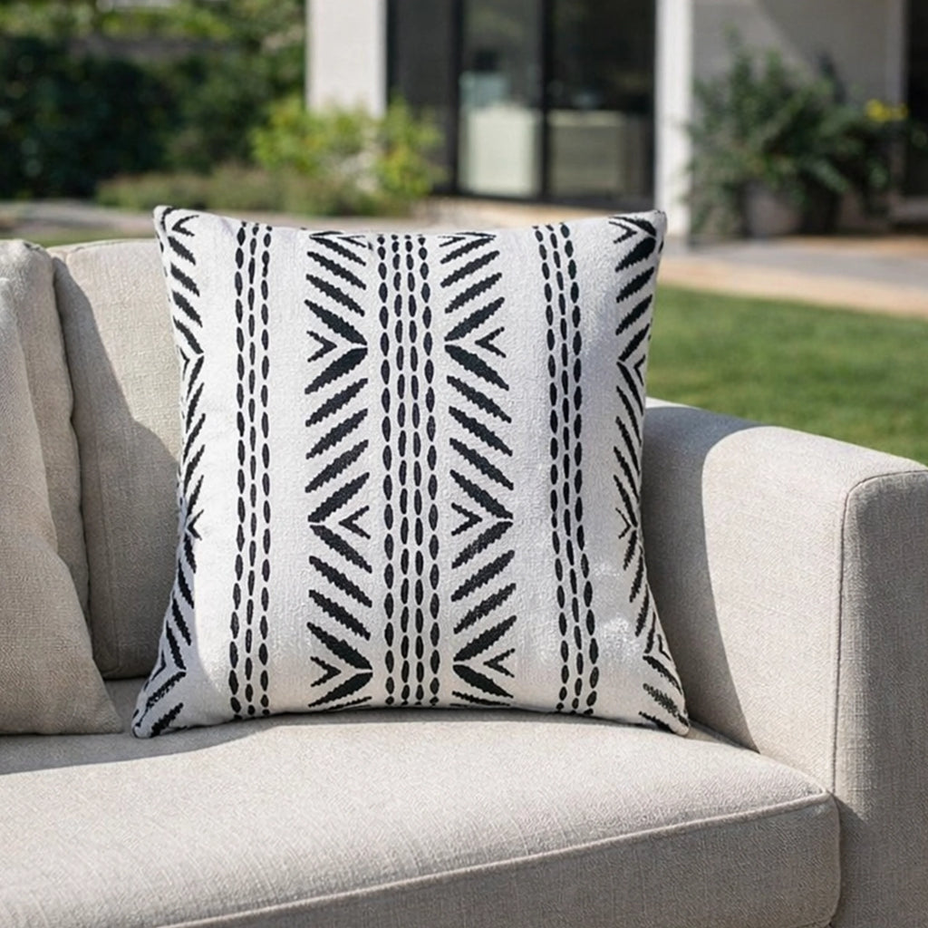 Mojo 45cm Black & White Tribal Cushion Cover