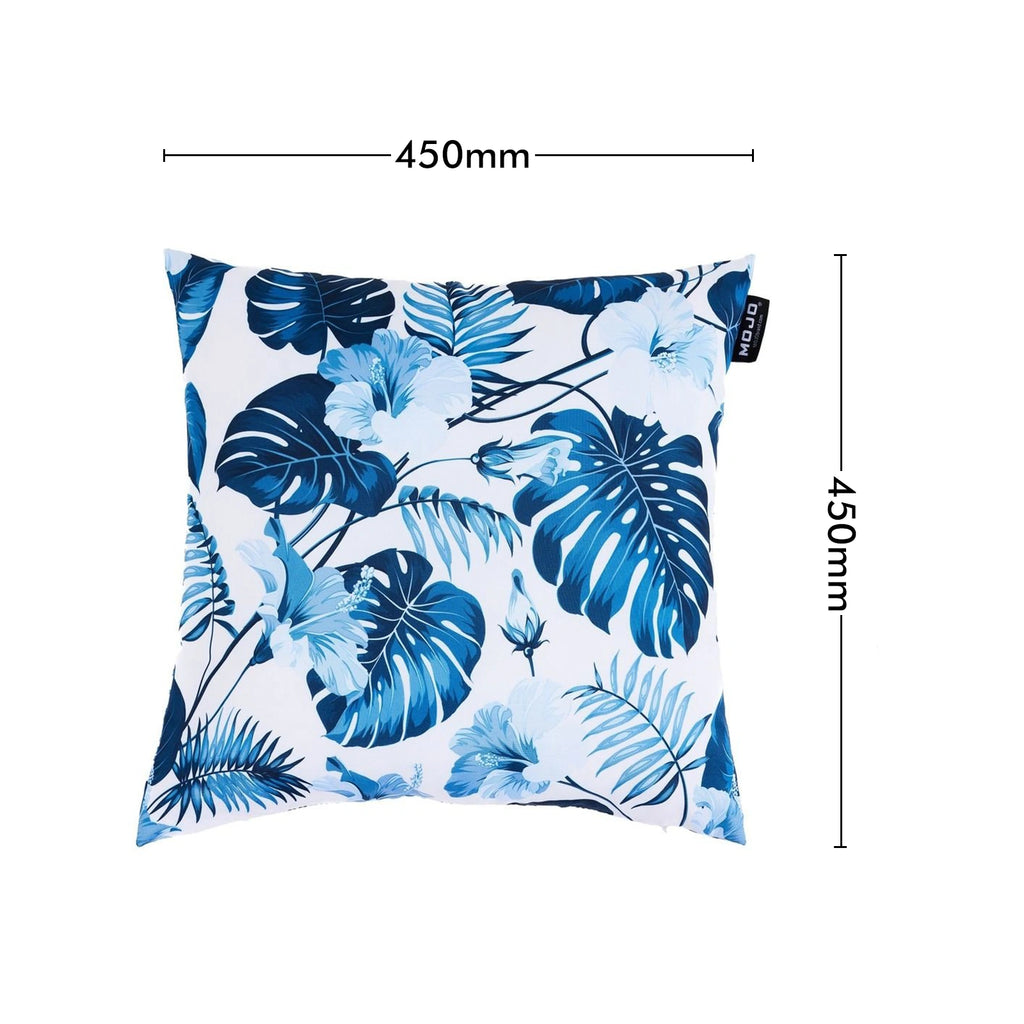 Mojo 45cm Blue Leaf Cushion Cover