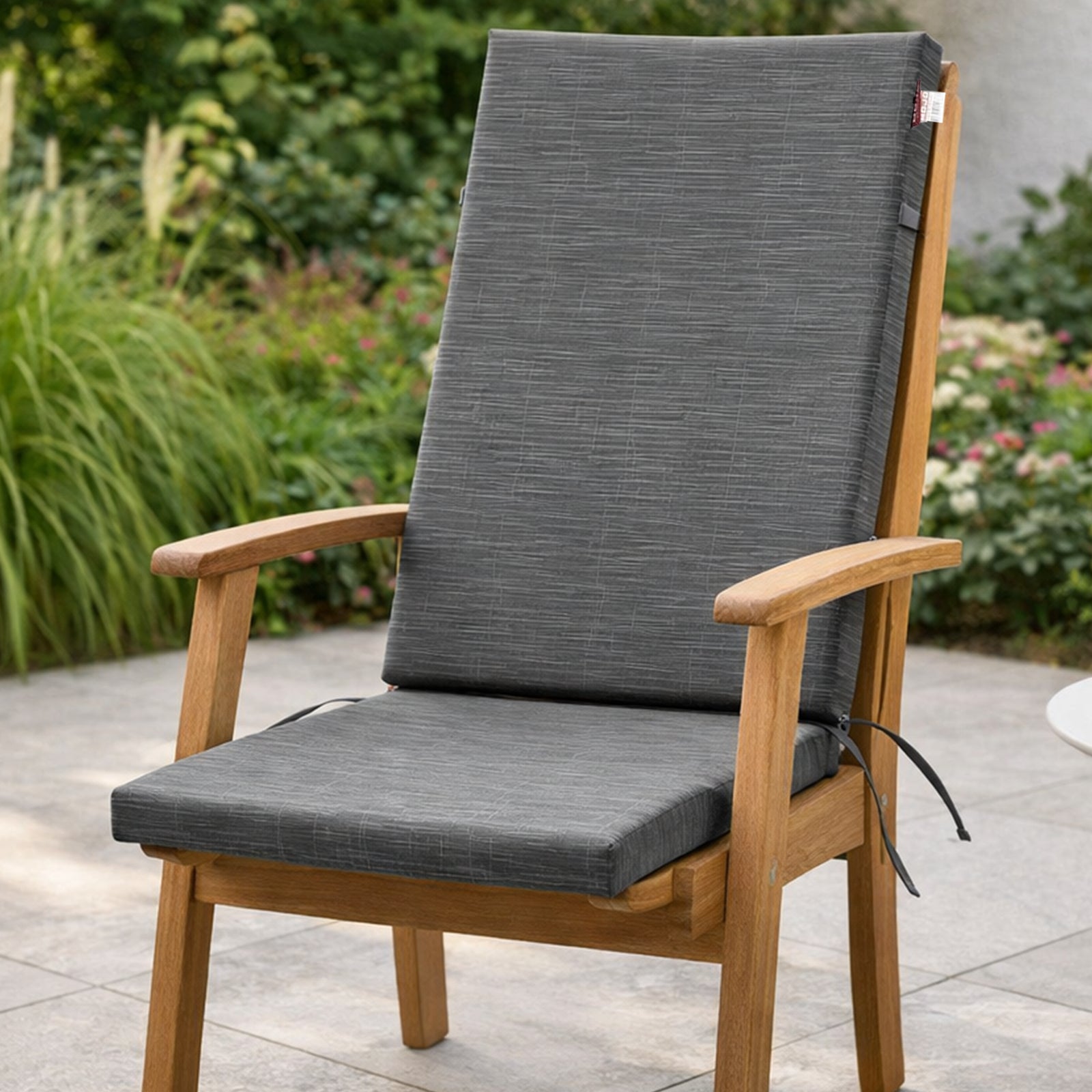 Mojo 45cm Charcoal Weathertex Mid-Back  Outdoor Cushion