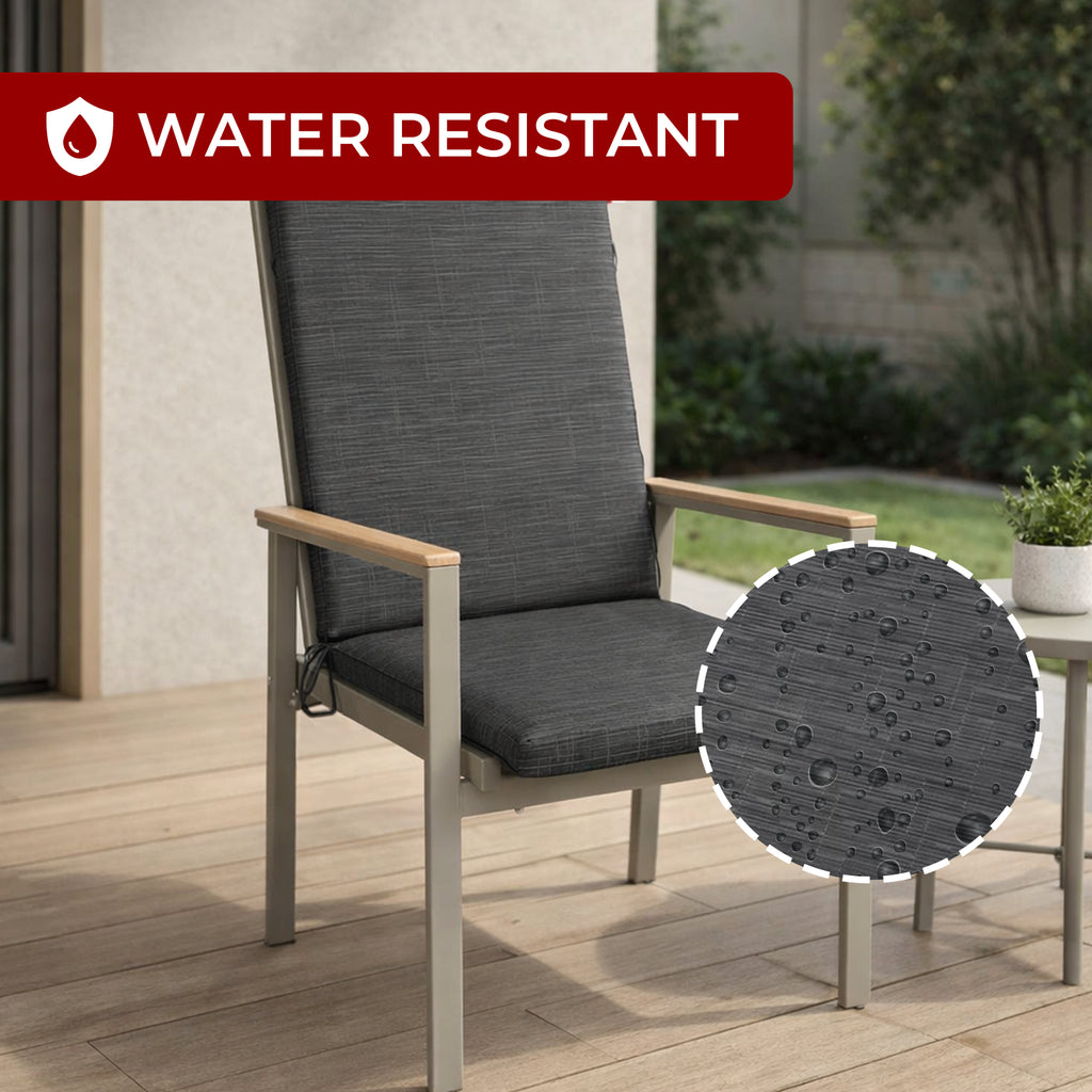 Mojo 45cm Charcoal Weathertex Mid-Back  Outdoor Cushion