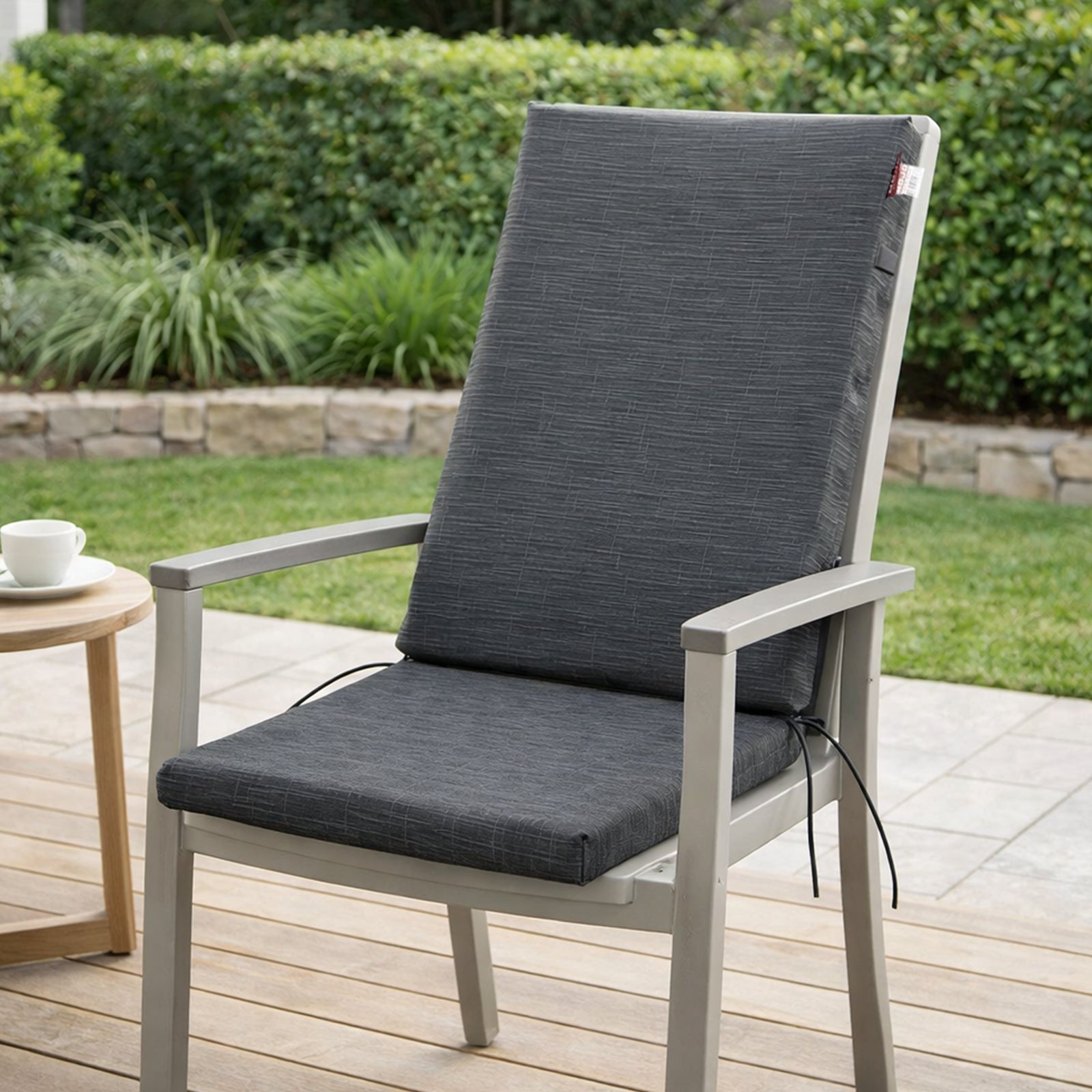 Mojo 45cm Charcoal Weathertex Mid-Back  Outdoor Cushion