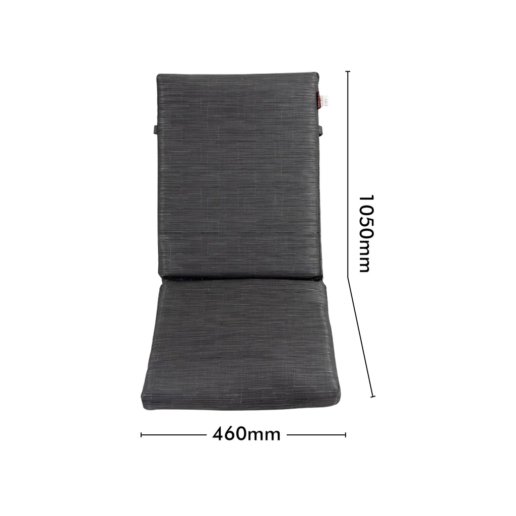 Mojo 45cm Charcoal Weathertex Mid-Back  Outdoor Cushion