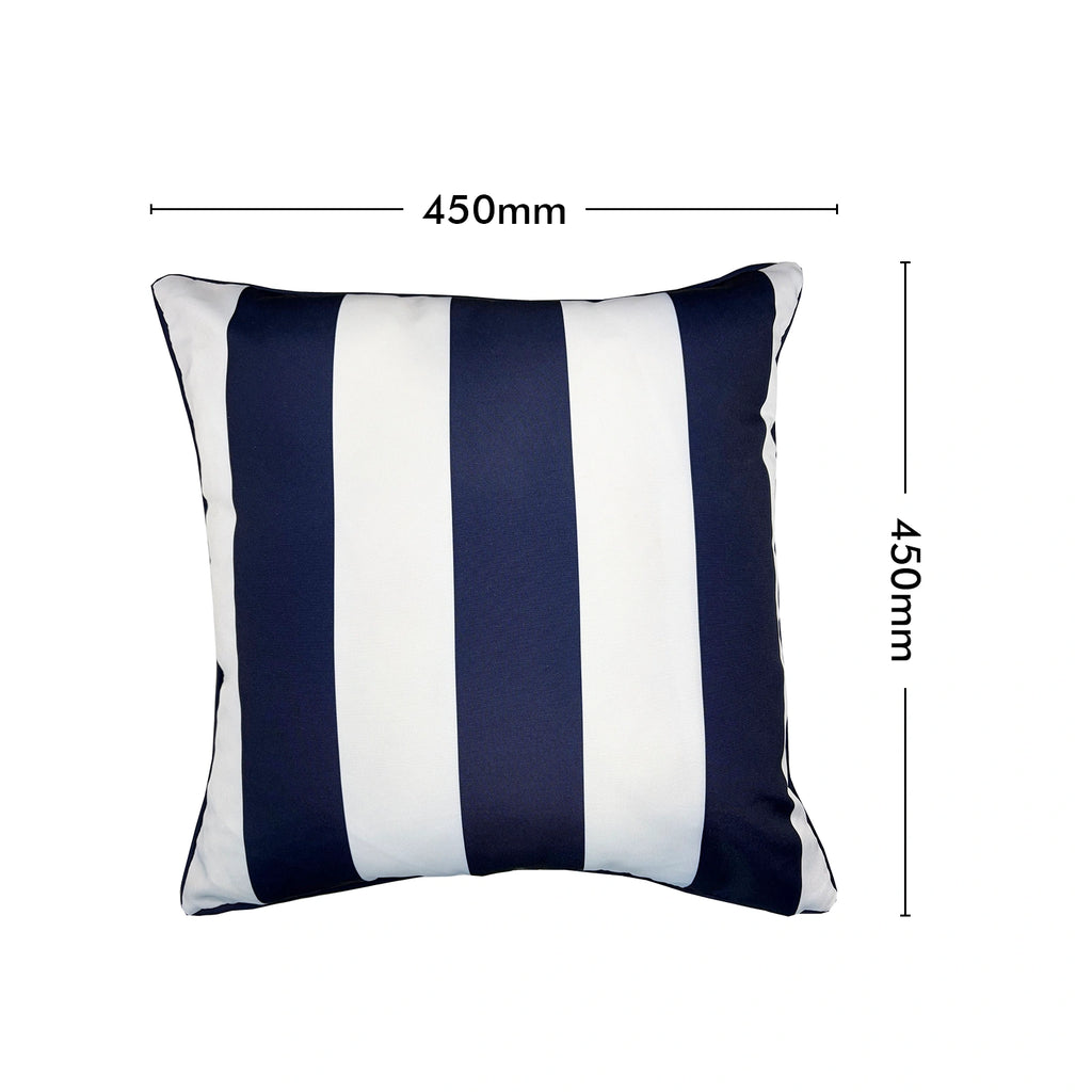 Mojo 45cm Navy Cabana Stripe Outdoor Throw Cushion