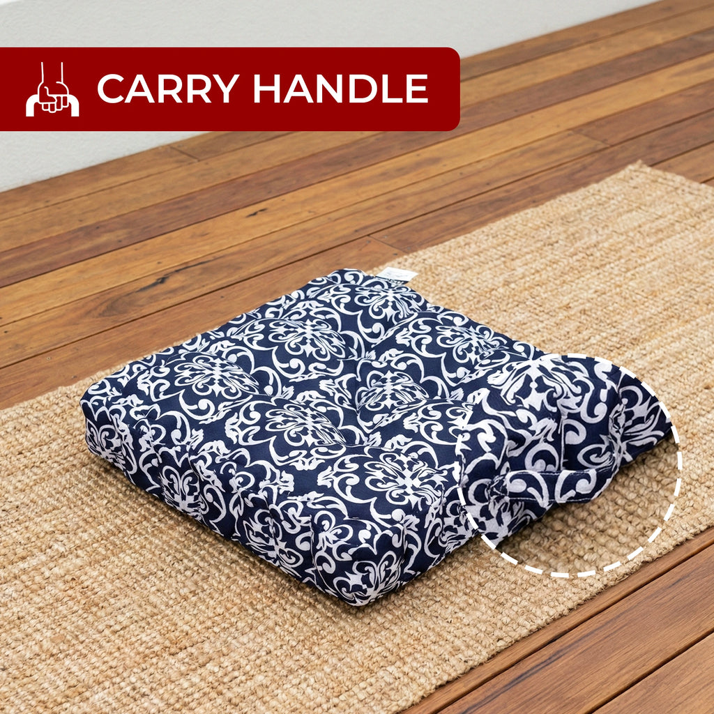 Mojo 45cm Navy Moroccan Outdoor Floor Cushion