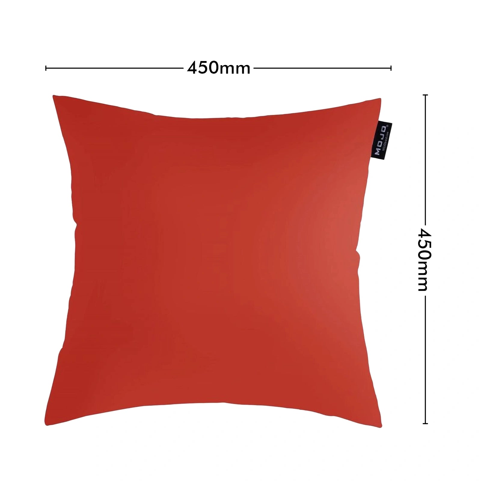 Mojo 45cm Red Solid Terracotta Cushion Cover