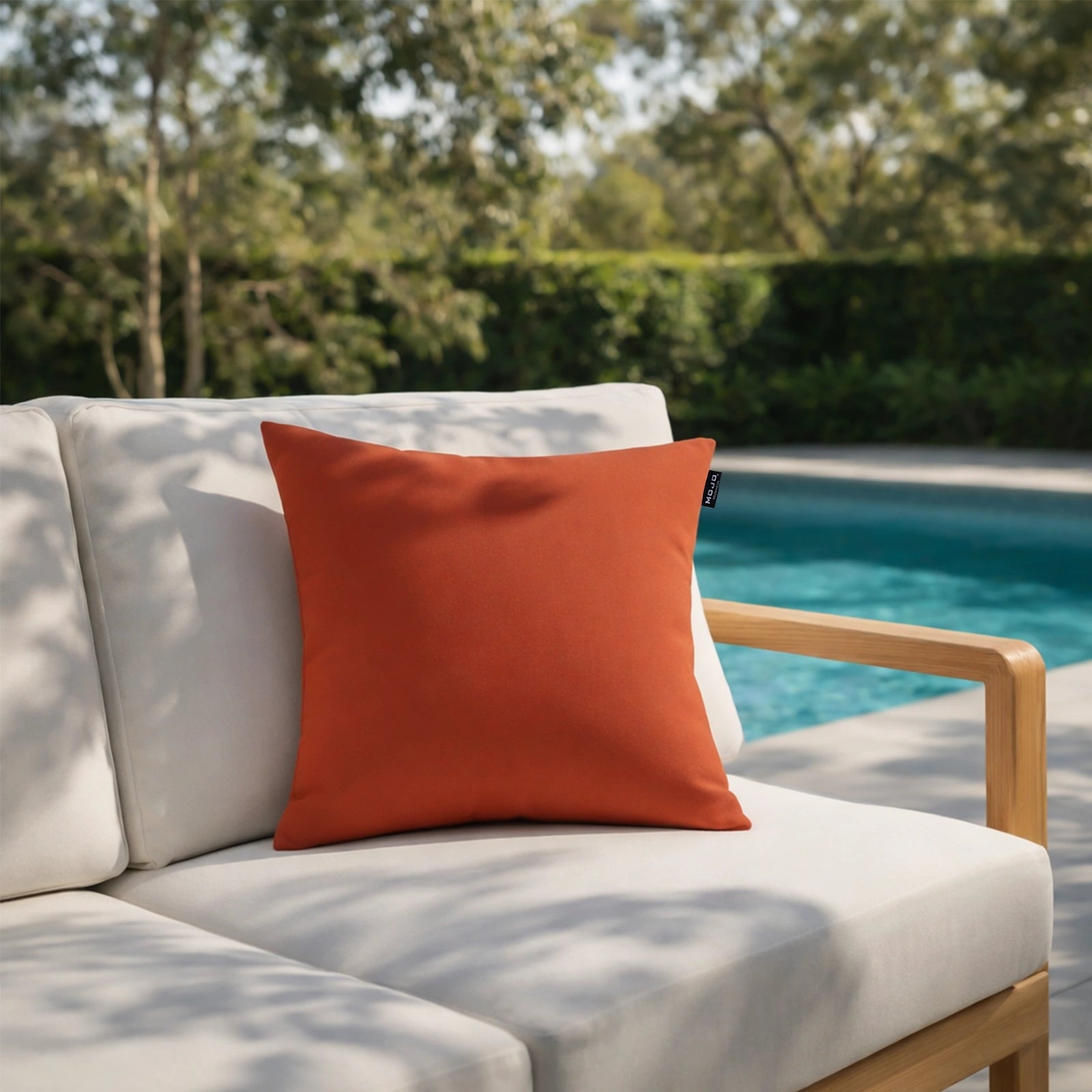 Mojo 45cm Red Solid Terracotta Cushion Cover