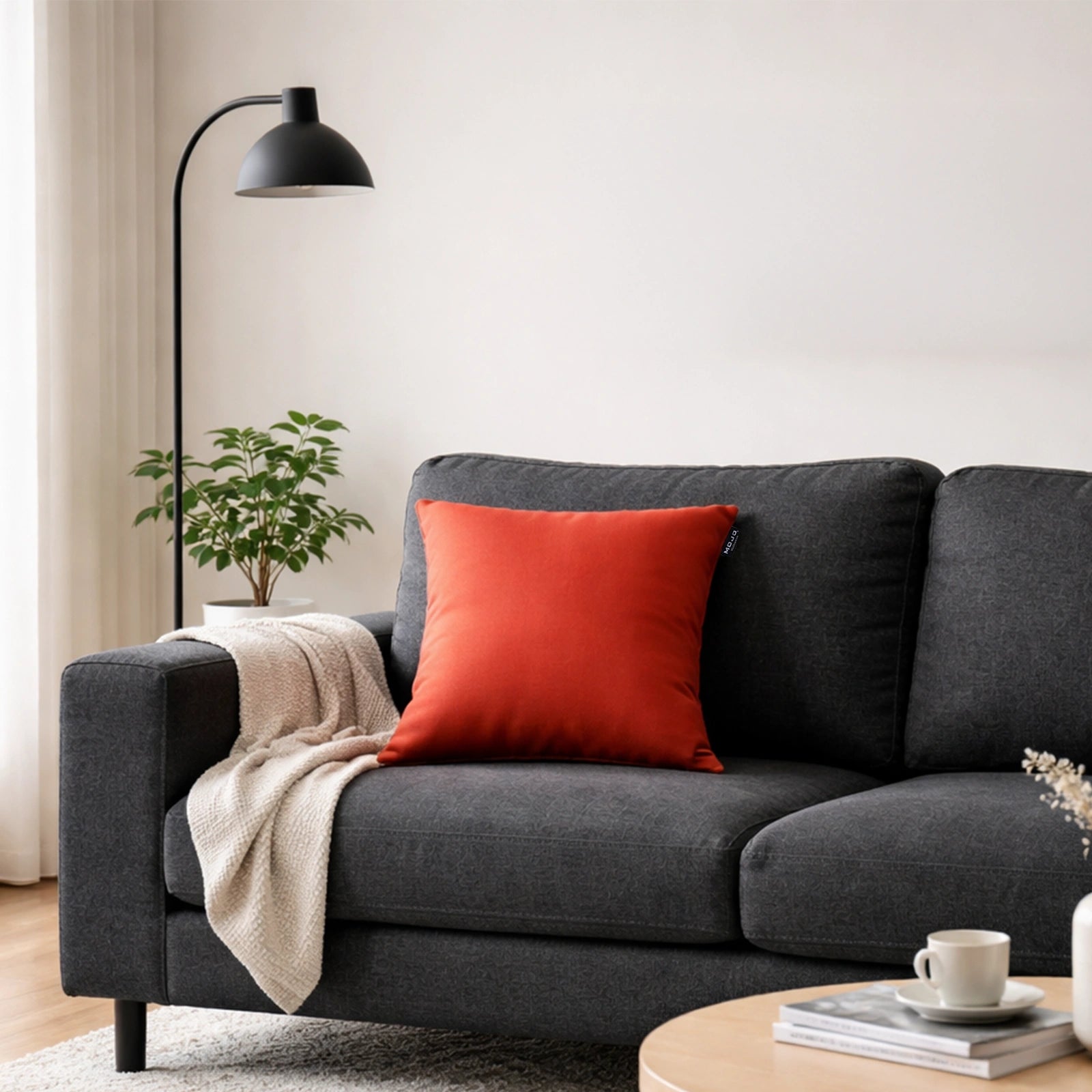 Mojo 45cm Red Solid Terracotta Cushion Cover