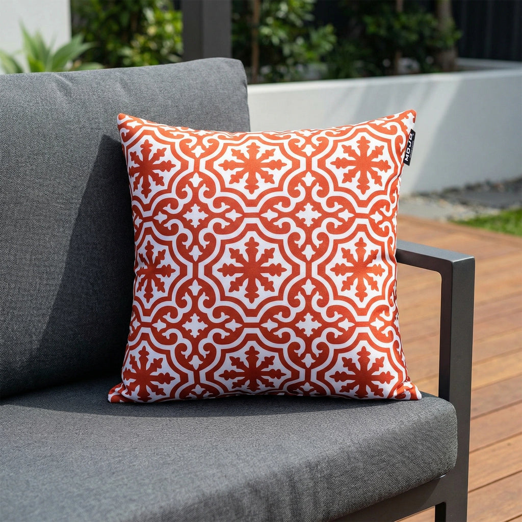 Mojo 45cm Red & White Marrakesh Terracotta Cushion Cover