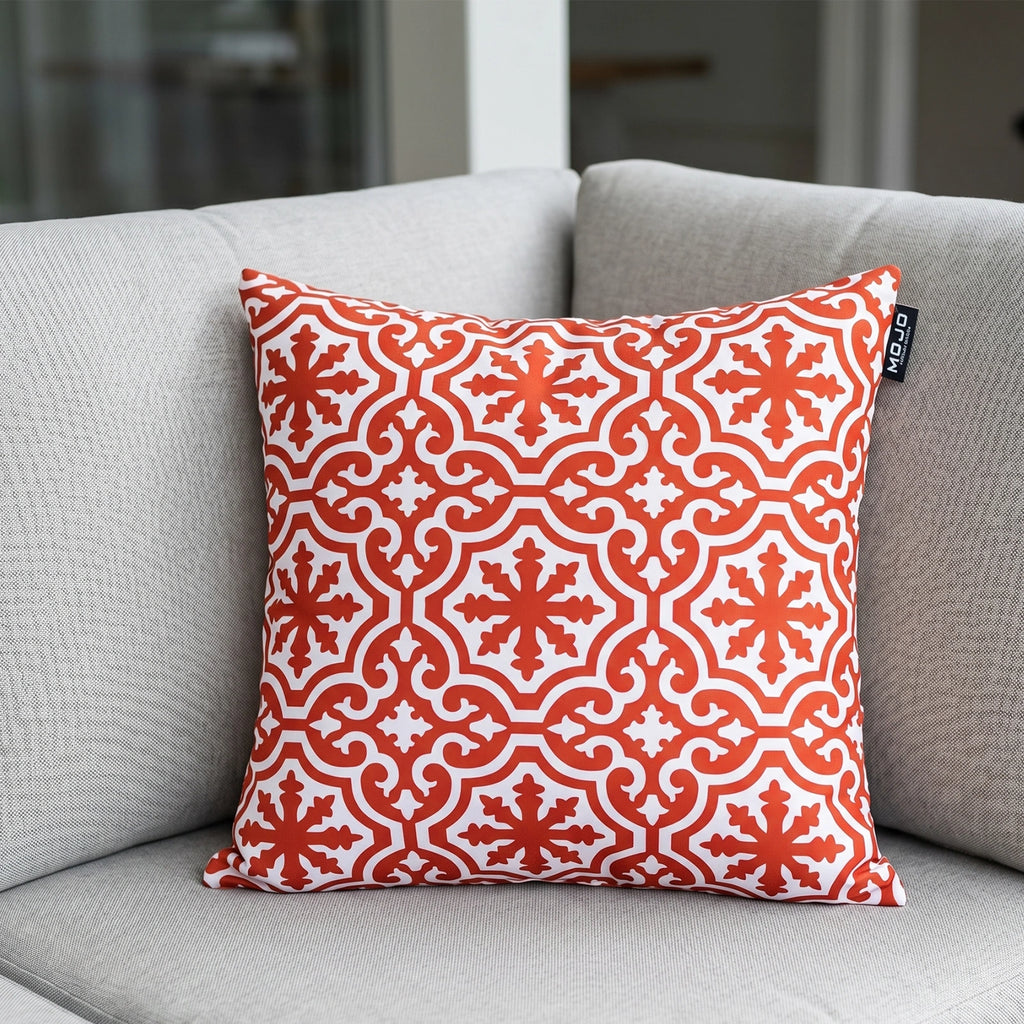 Mojo 45cm Red & White Marrakesh Terracotta Cushion Cover