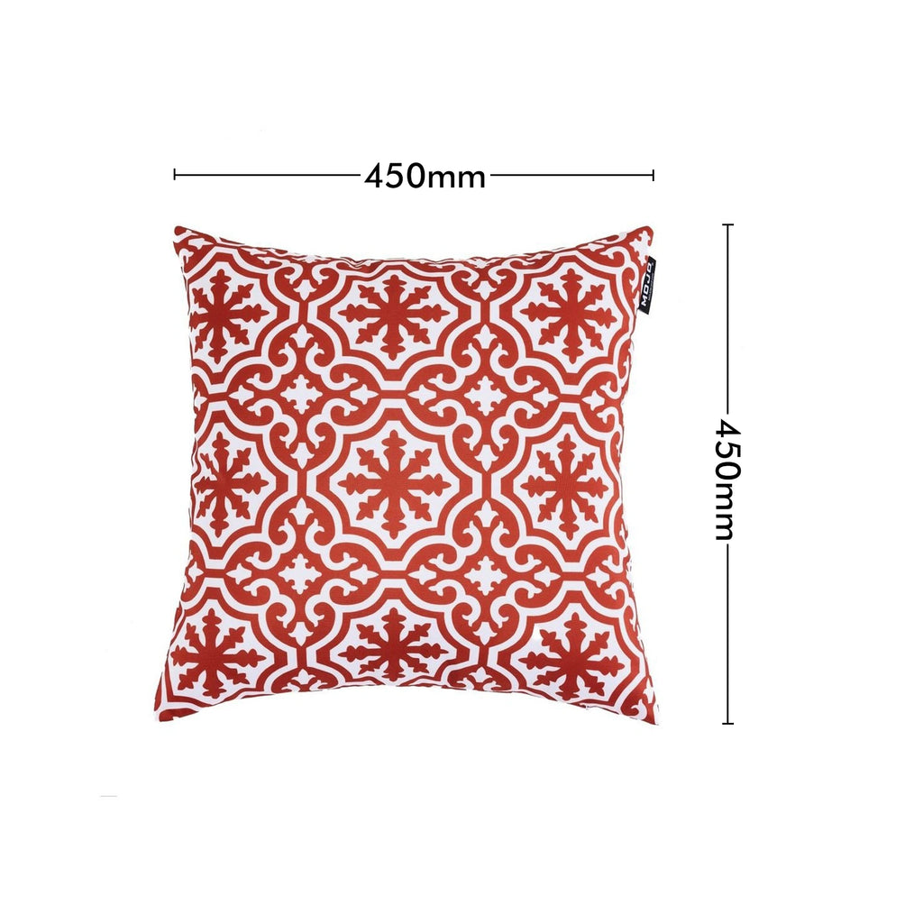 Mojo 45cm Red & White Marrakesh Terracotta Cushion Cover