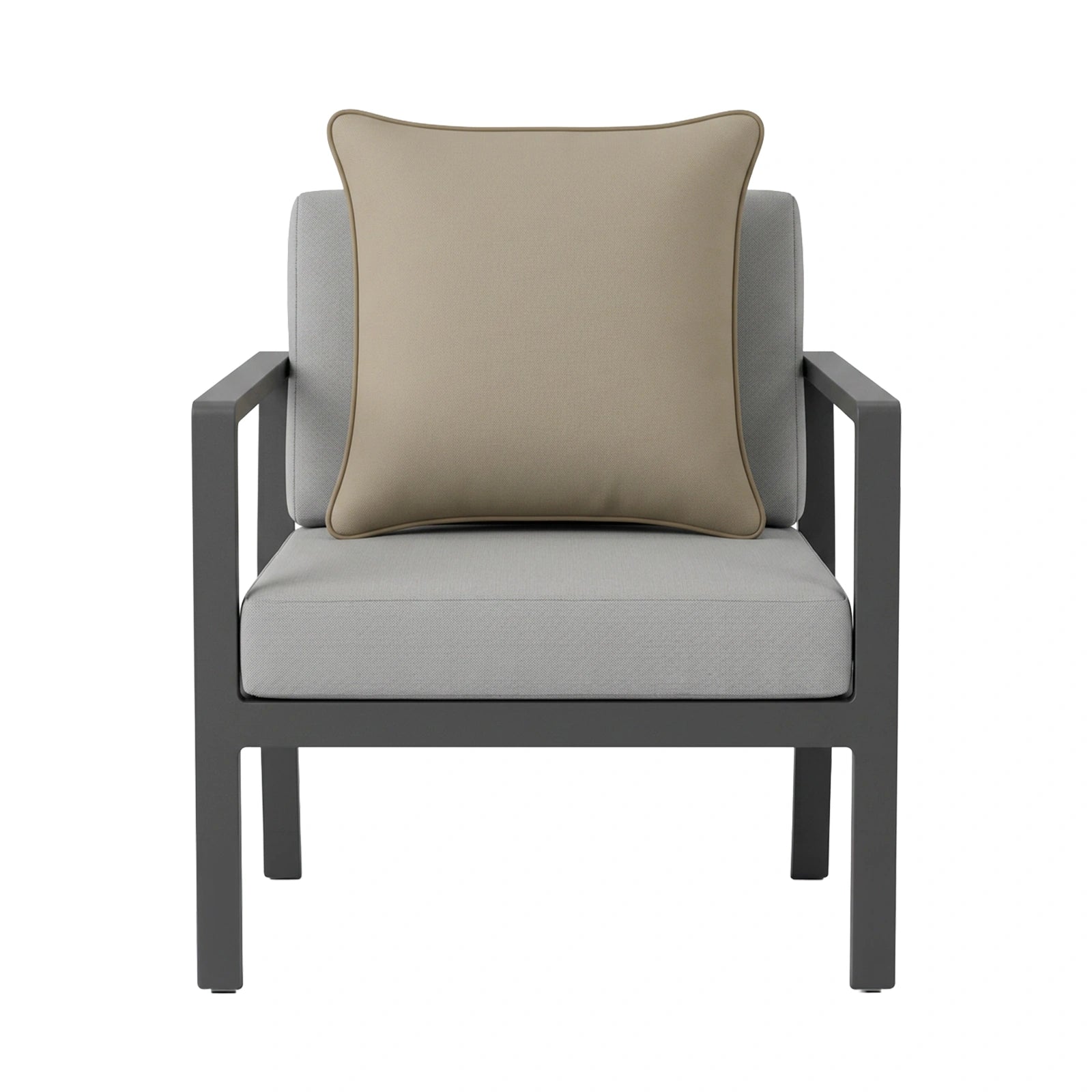 Mojo 45cm Solid Beige Cushion Cover with Pipe
