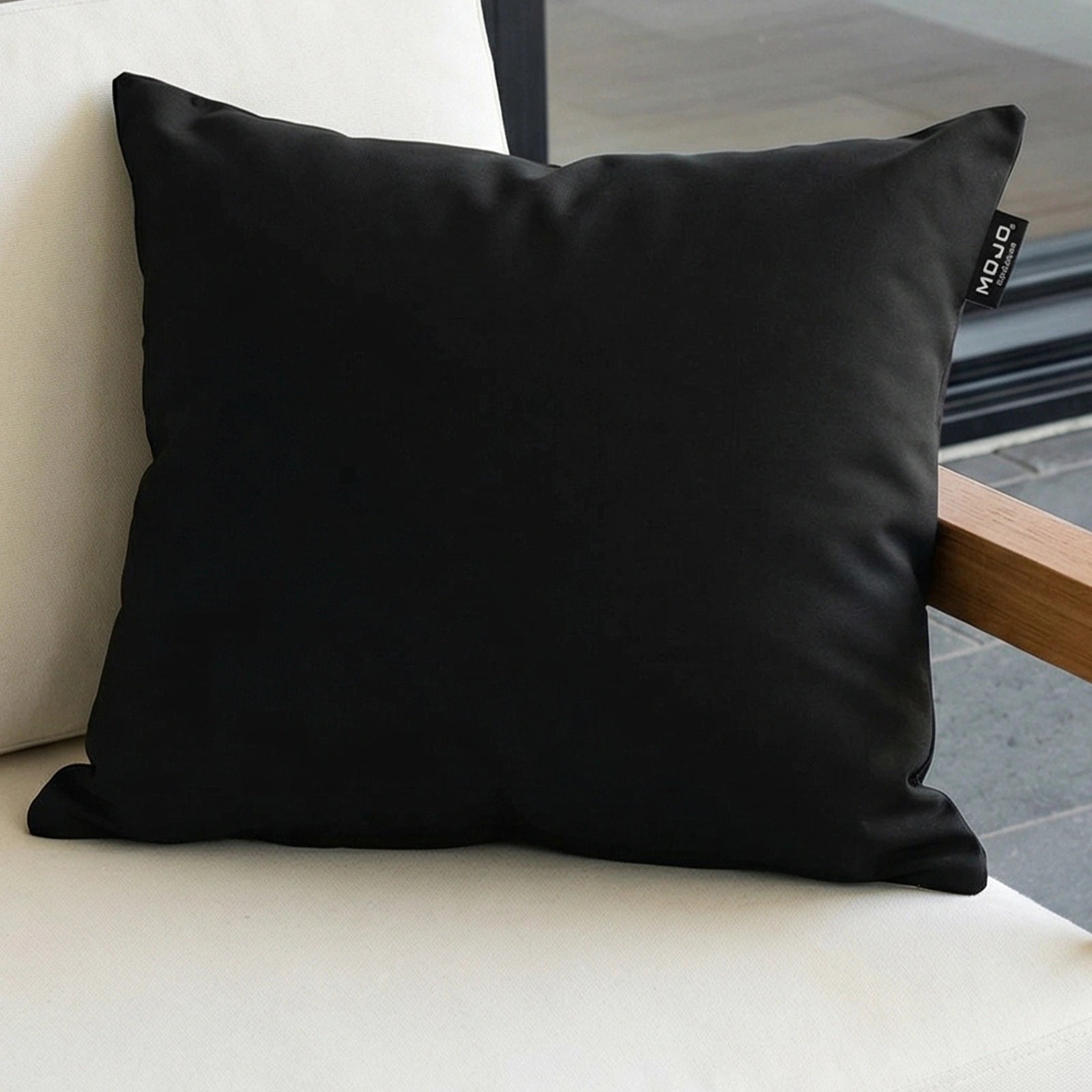 Mojo 45cm Solid Black Cushion Cover