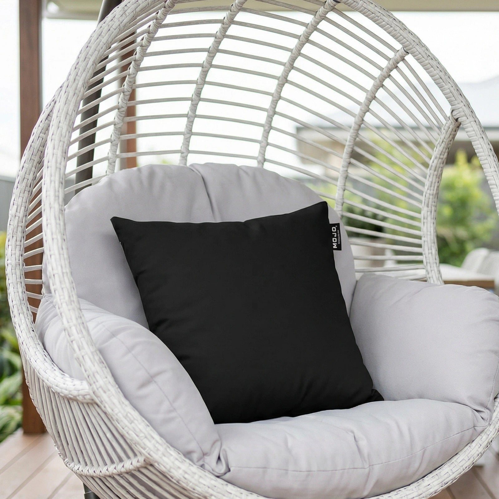 Mojo 45cm Solid Black Cushion Cover