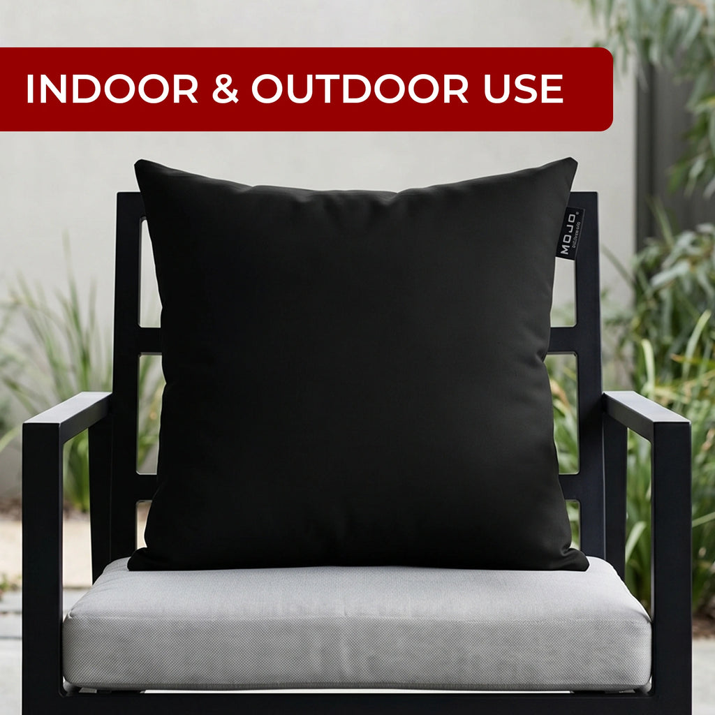 Mojo 45cm Solid Black Cushion Cover