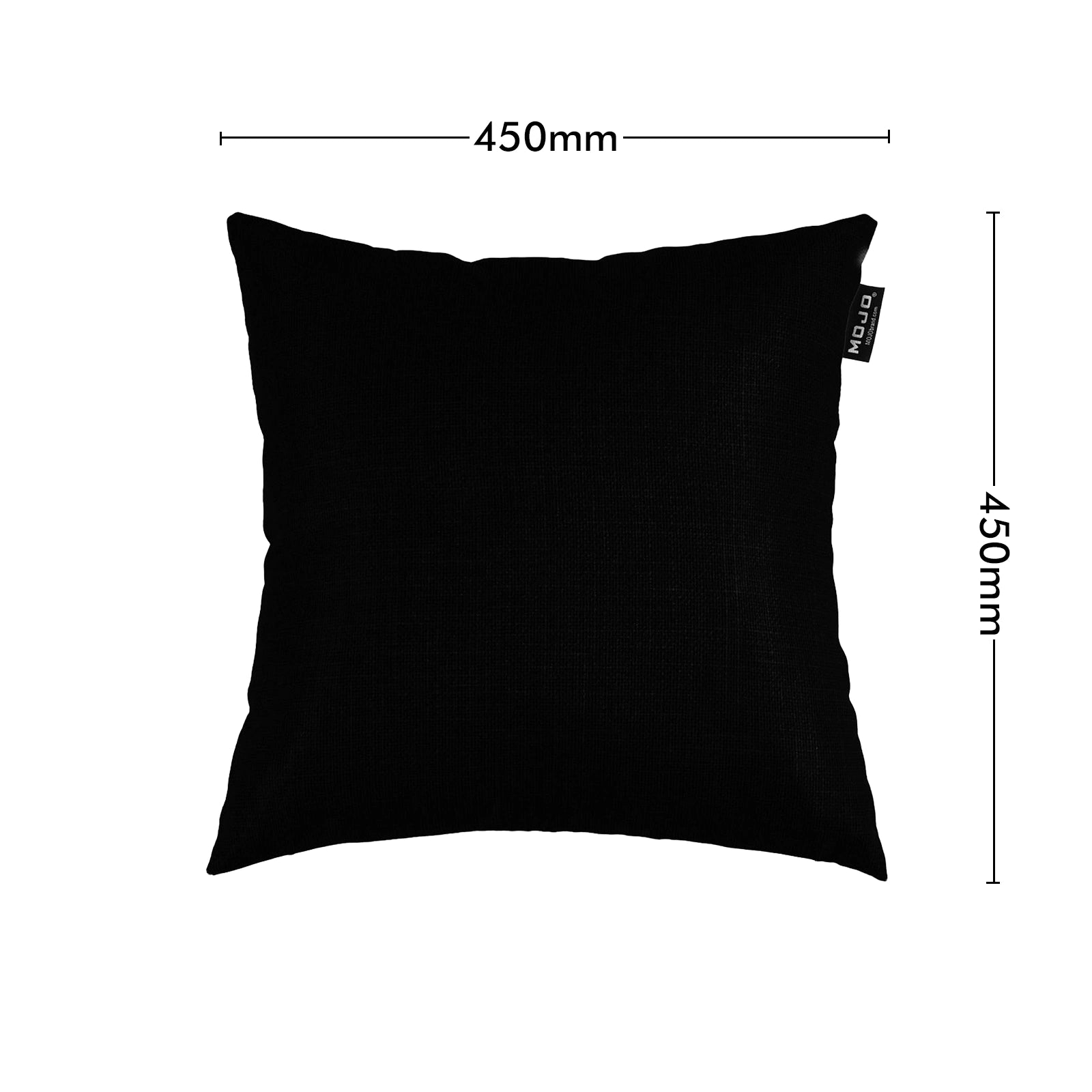 Mojo 45cm Solid Black Cushion Cover