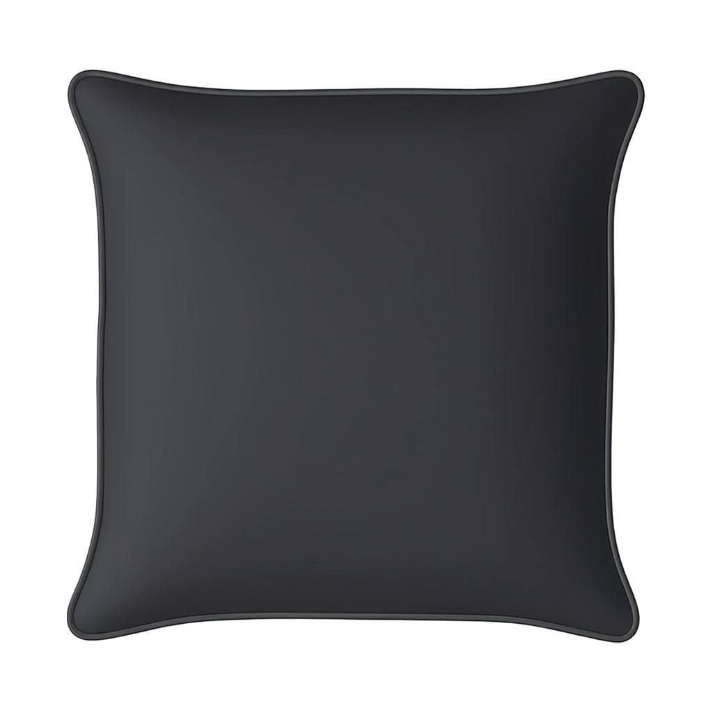 Mojo 45cm Solid Black Cushion Cover with Pipe