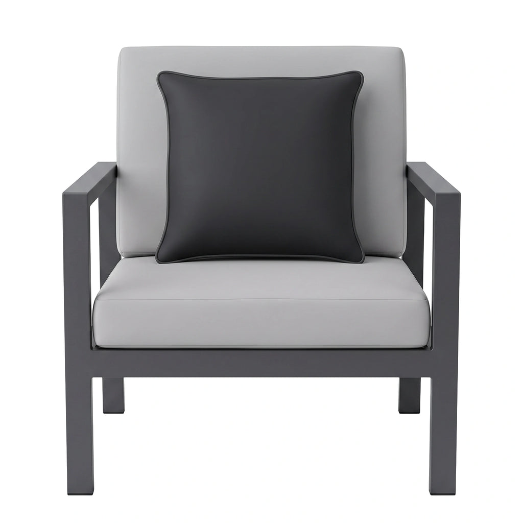 Mojo 45cm Solid Black Cushion Cover with Pipe