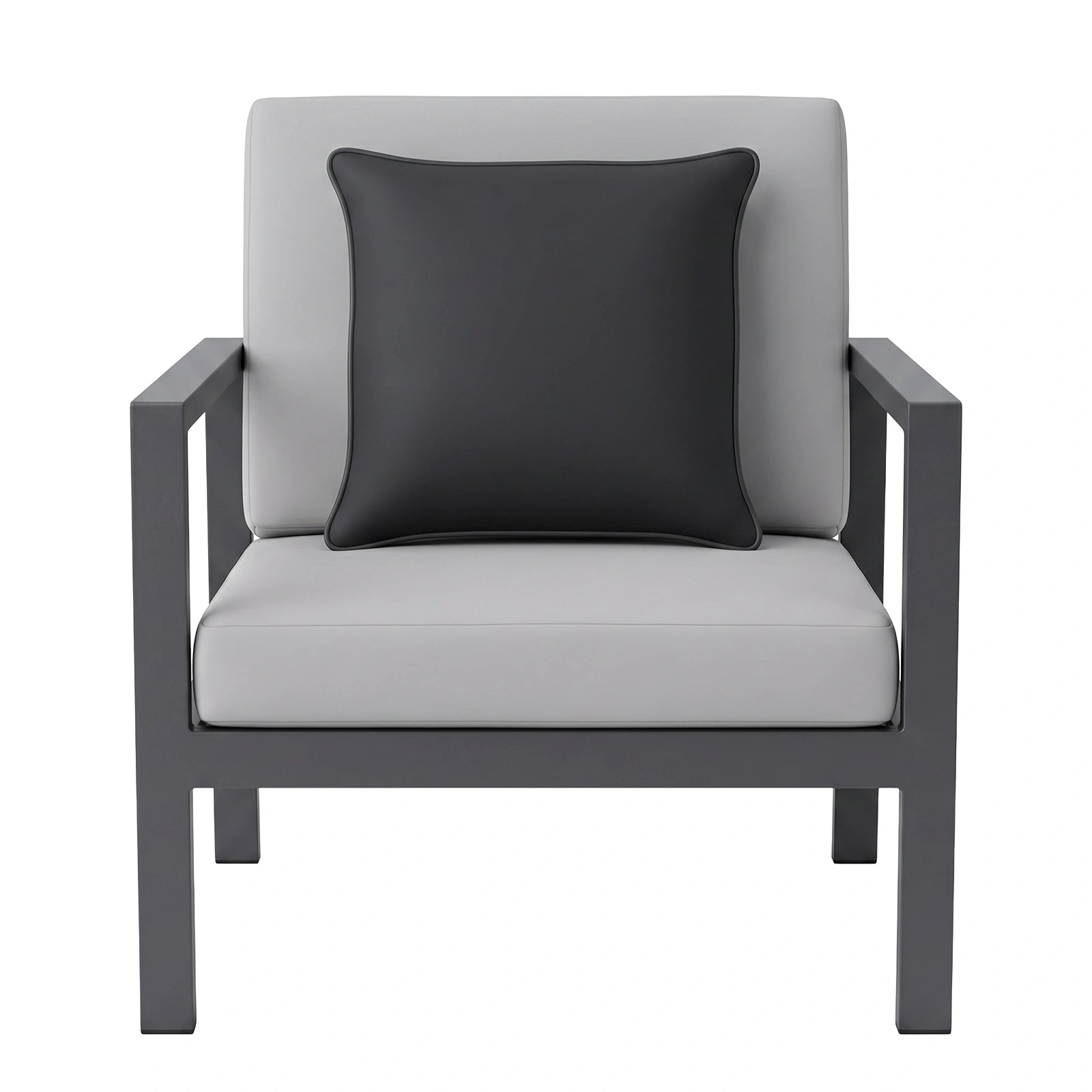 Mojo 45cm Solid Black Cushion Cover with Pipe