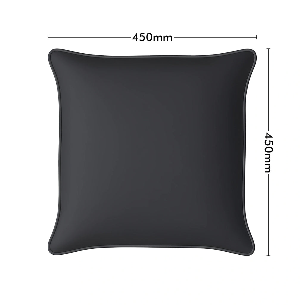 Mojo 45cm Solid Black Cushion Cover with Pipe