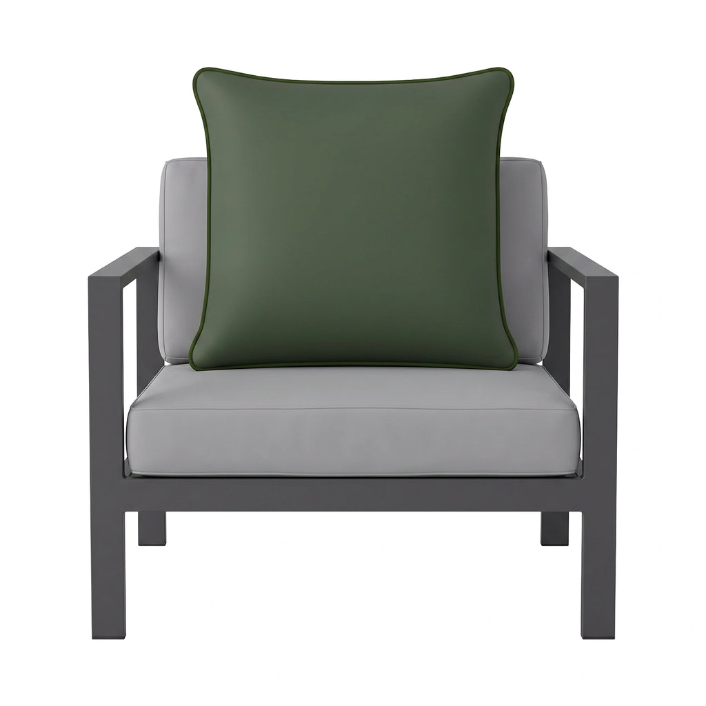 Mojo 45cm Solid Green Cushion Cover with Pipe