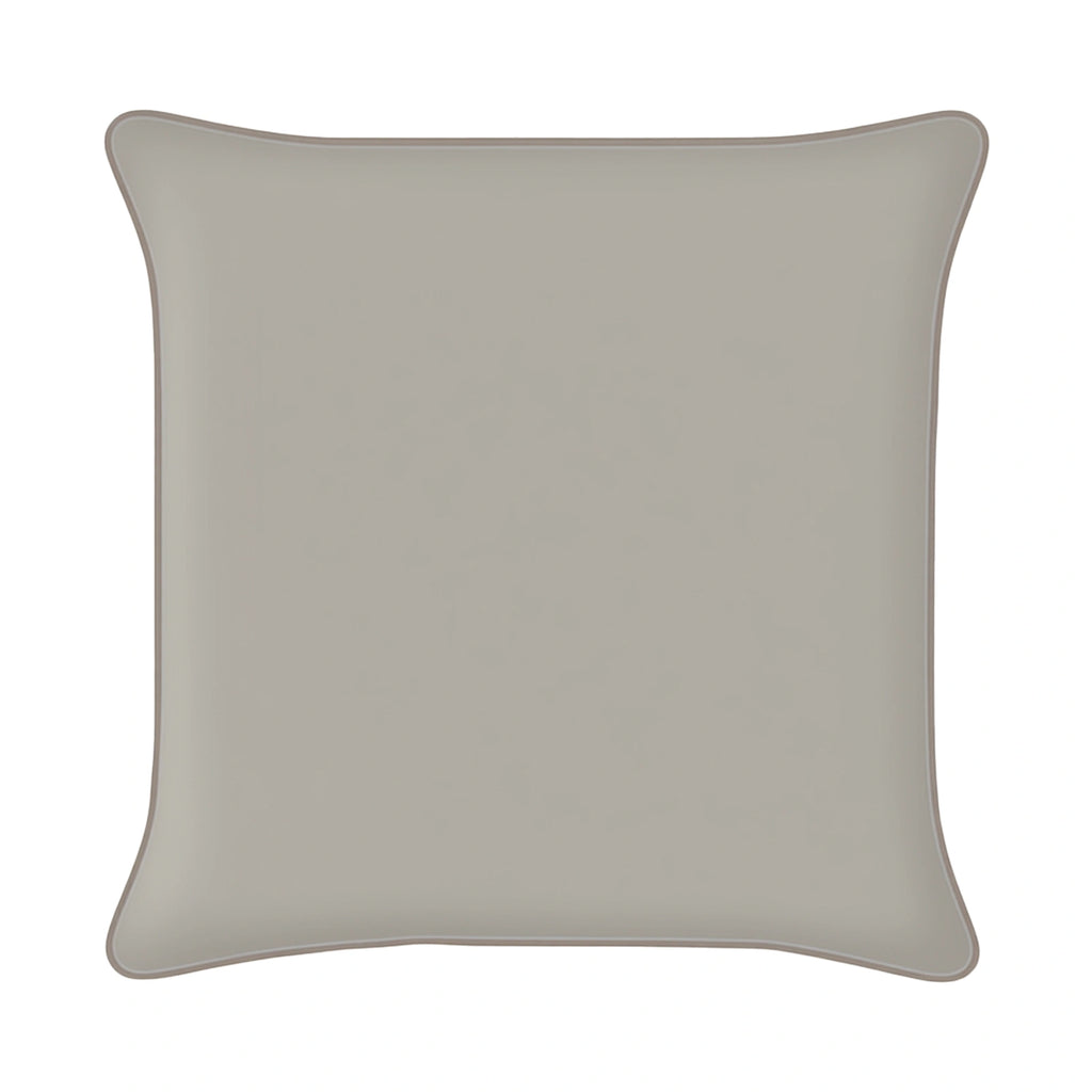 Mojo MJOC0377 45cm Solid Grey Cushion Cover with Pipe – neutral piped solid grey outdoor cushion cover for alfresco furniture