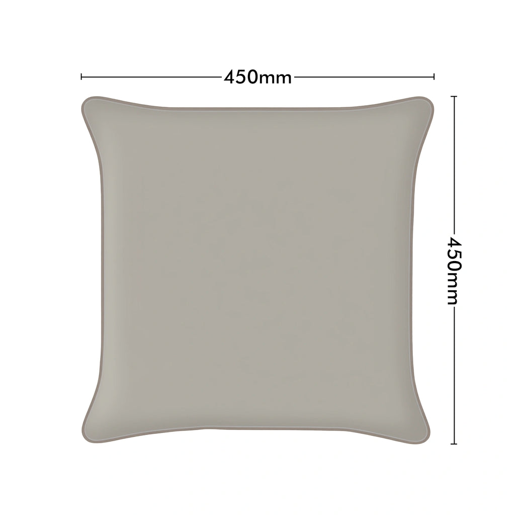 Mojo MJOC0377 45cm Solid Grey Cushion Cover with Pipe – neutral piped solid grey outdoor cushion cover for alfresco furniture