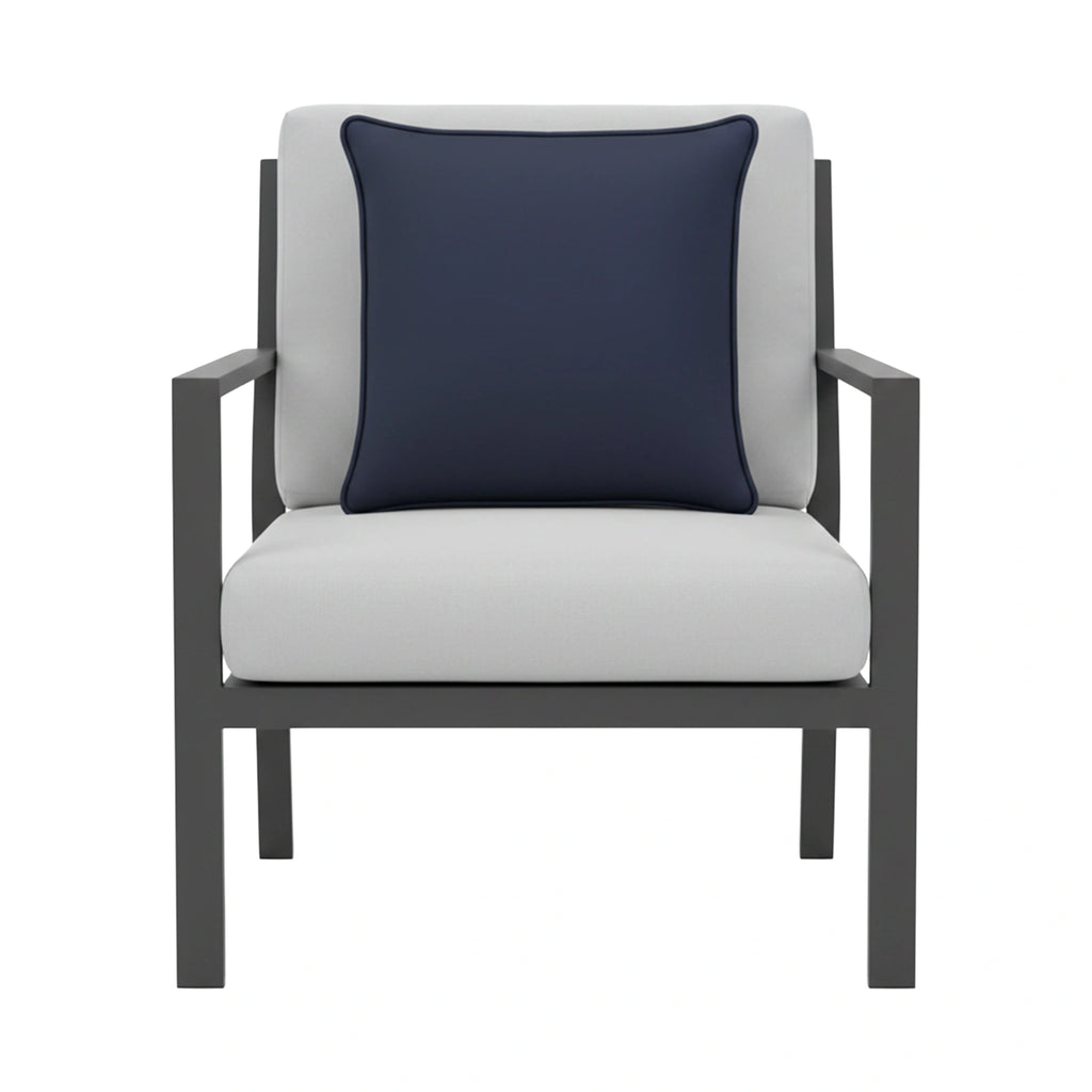 Mojo 45cm Solid Navy Cushion Cover with Pipe