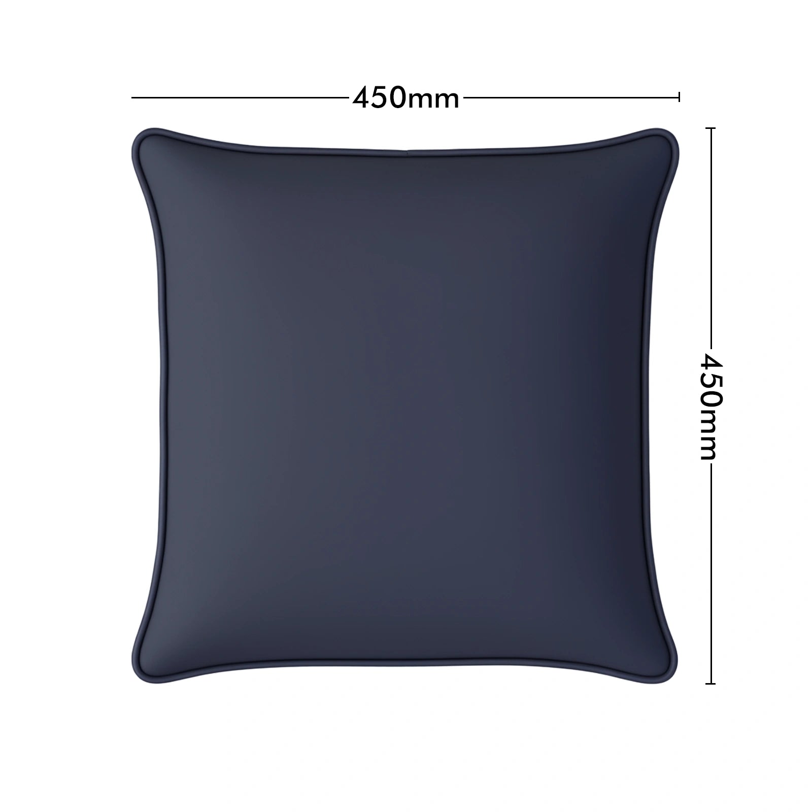 Mojo 45cm Solid Navy Cushion Cover with Pipe