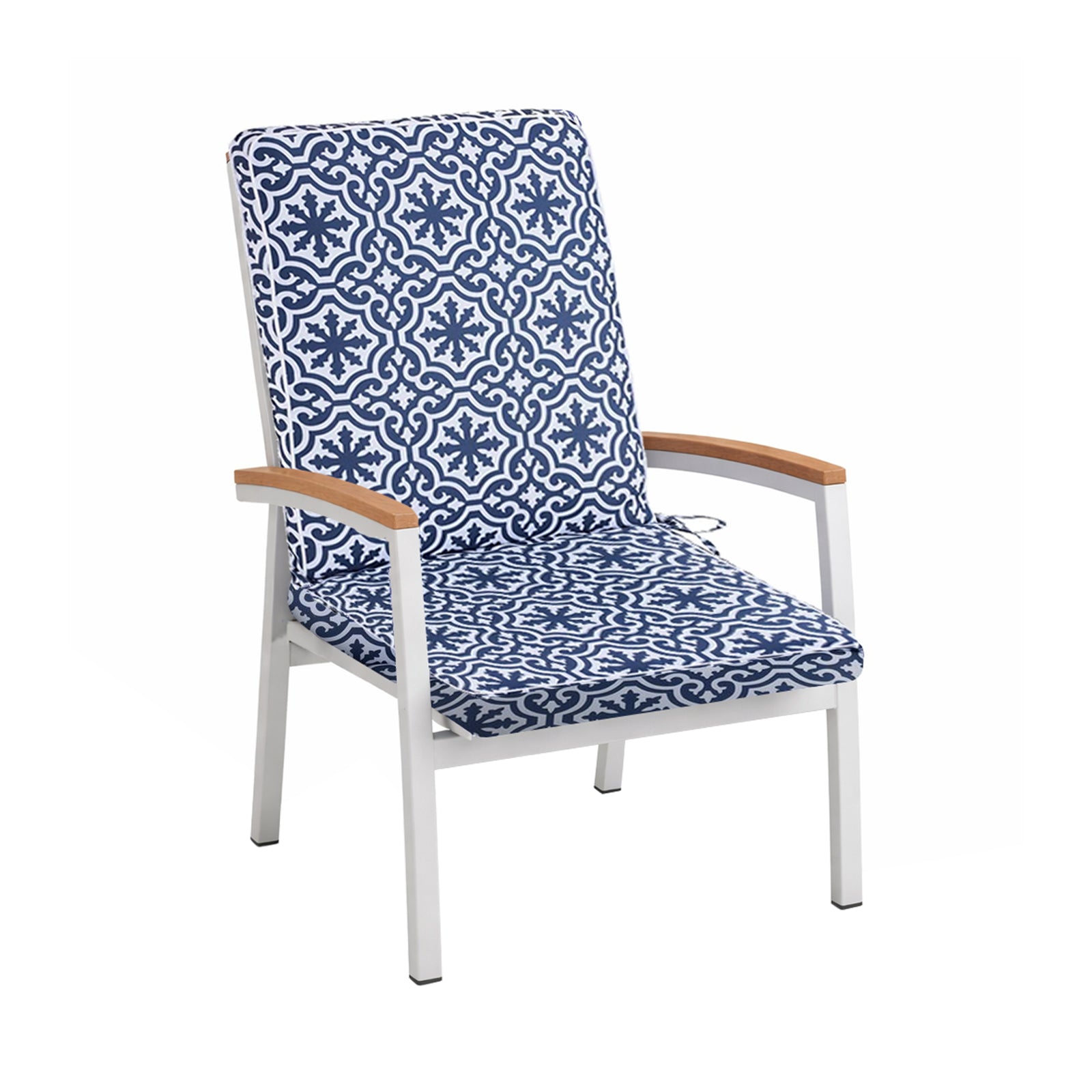 Mojo 46cm Blue & White Marrakesh Outdoor Mid-Back  Cushion