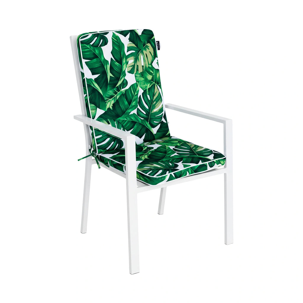 Mojo 46cm Green & White Foliage Outdoor Mid-Back  Cushion