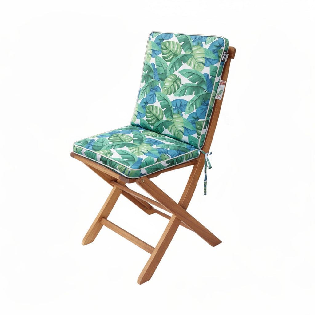 Mojo 46cm Green & White Leaf Outdoor Mid-Back  Cushion