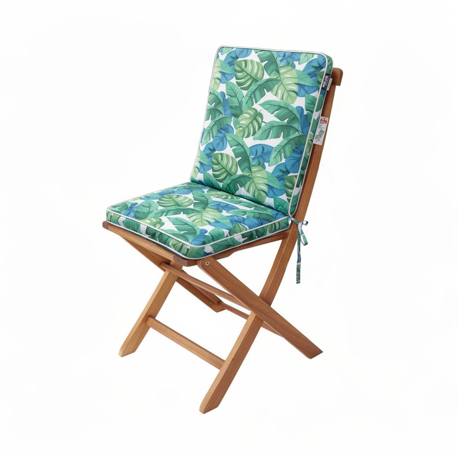 Mojo 46cm Green & White Leaf Outdoor Mid-Back  Cushion