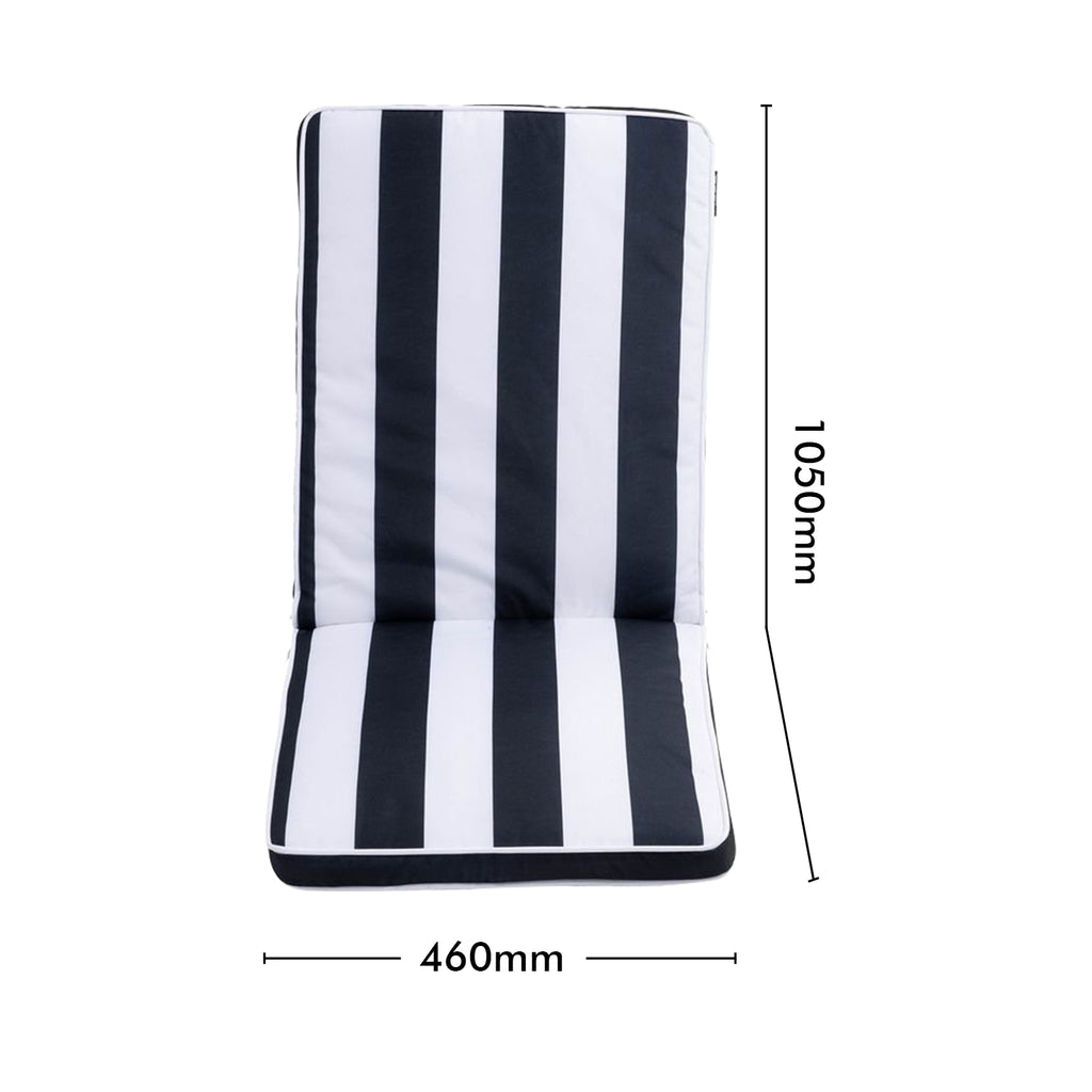 Mojo 46cm Blue & White St. Tropez Outdoor Mid-Back  Chair Cushion