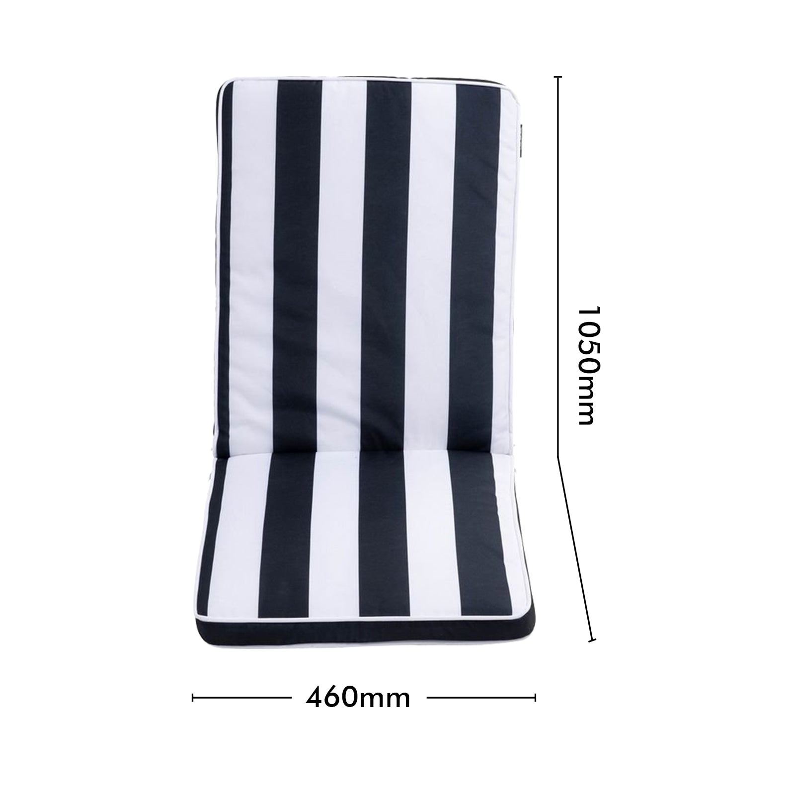 Mojo 46cm Blue & White St. Tropez Outdoor Mid-Back  Chair Cushion