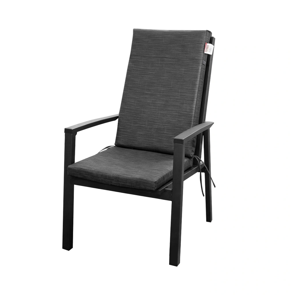 Mojo 48cm Charcoal Weathertex High-Back  Outdoor Cushion